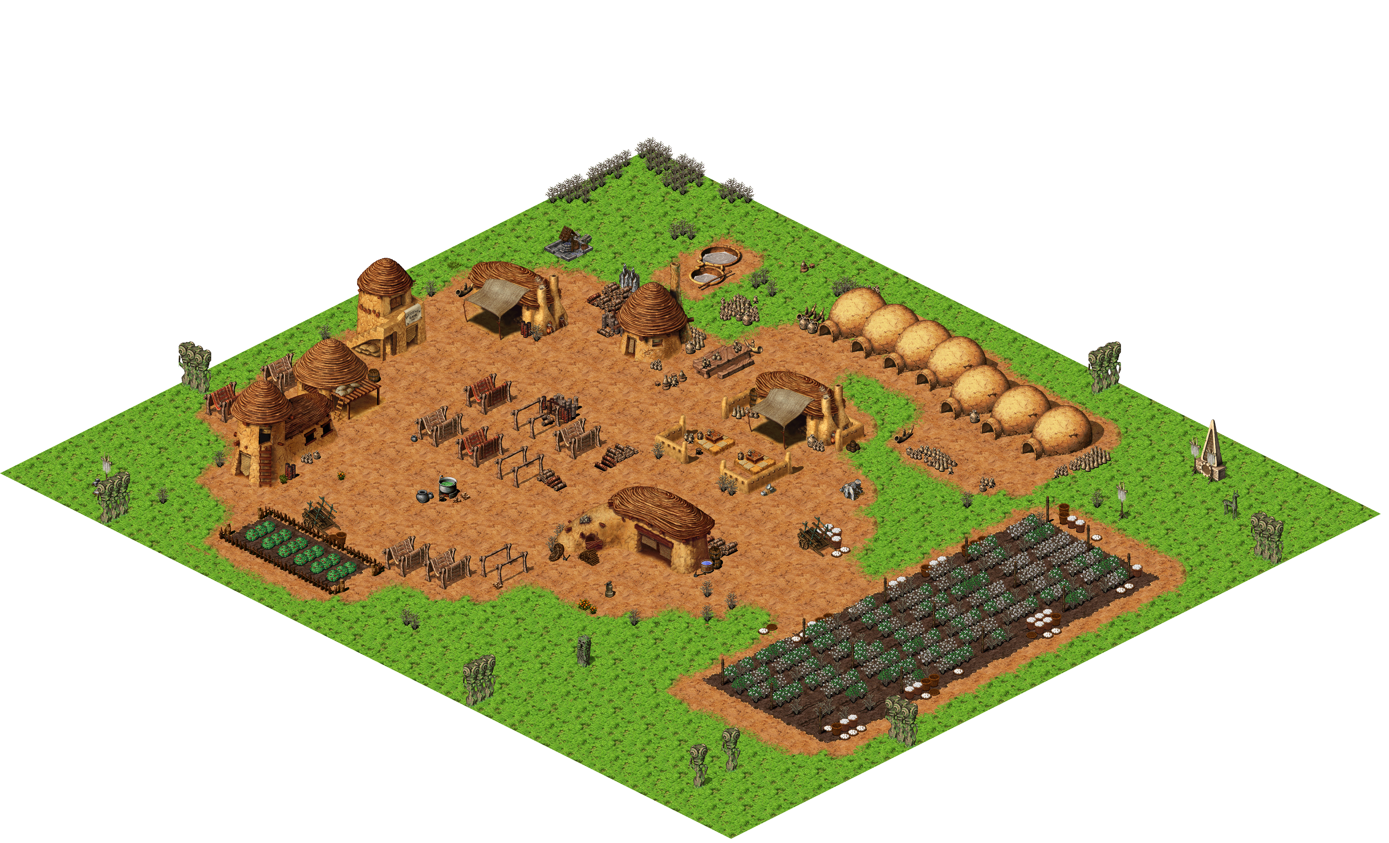 Asilon Town rendered terrain map