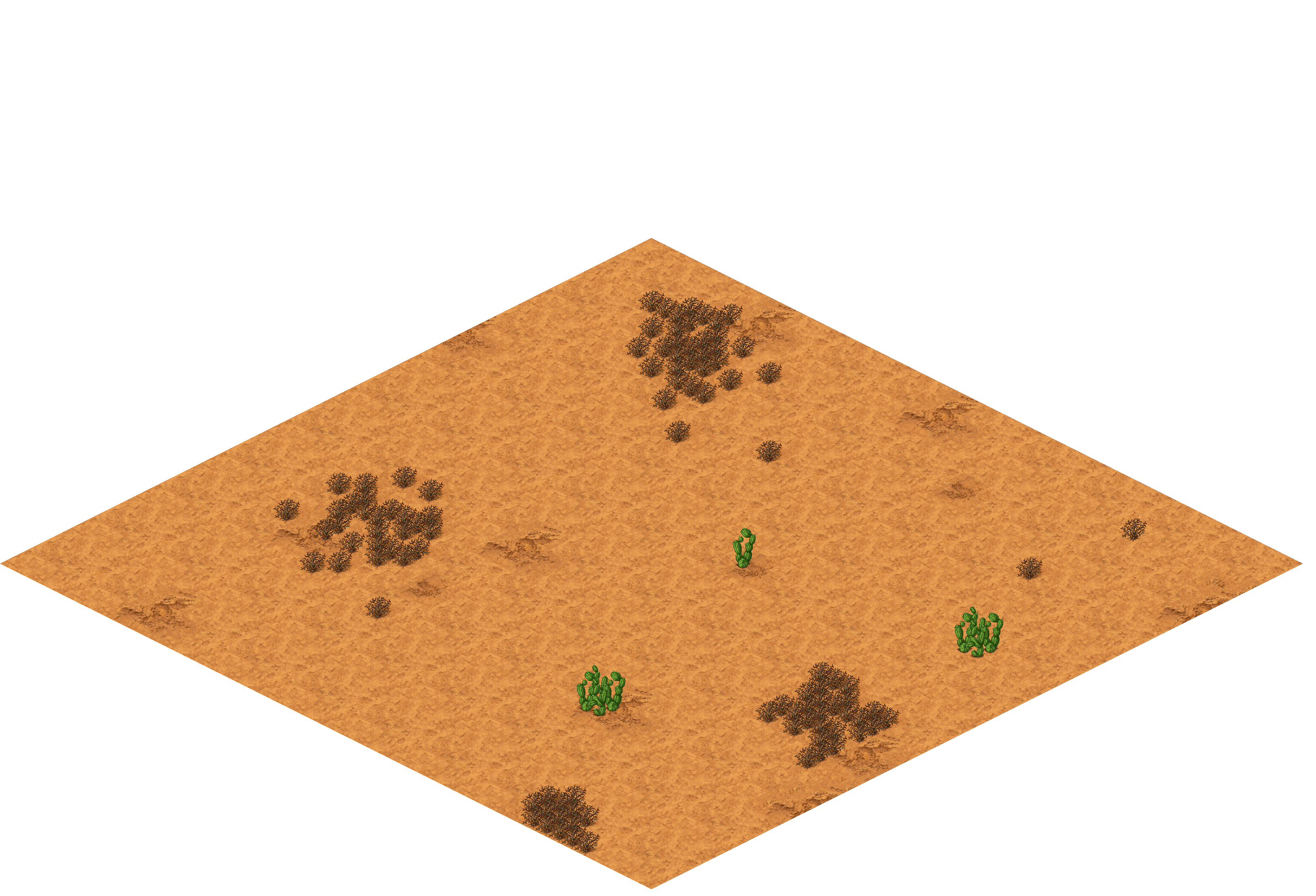 Desert of Fire 2 rendered terrain map