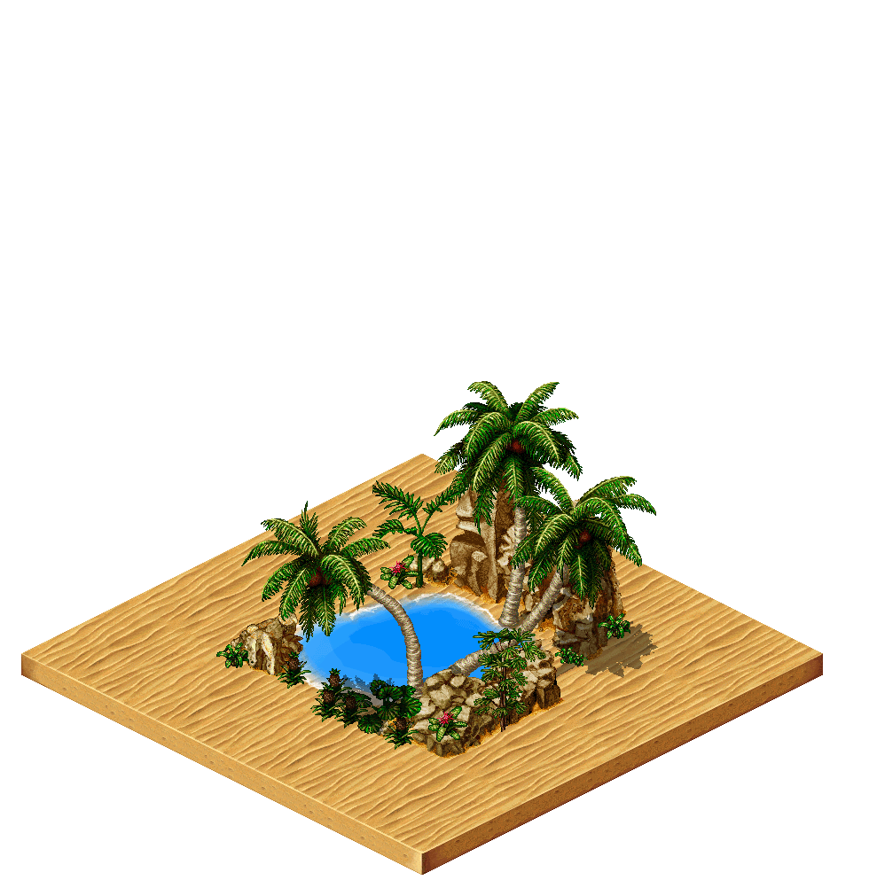 Oasis rendered terrain map