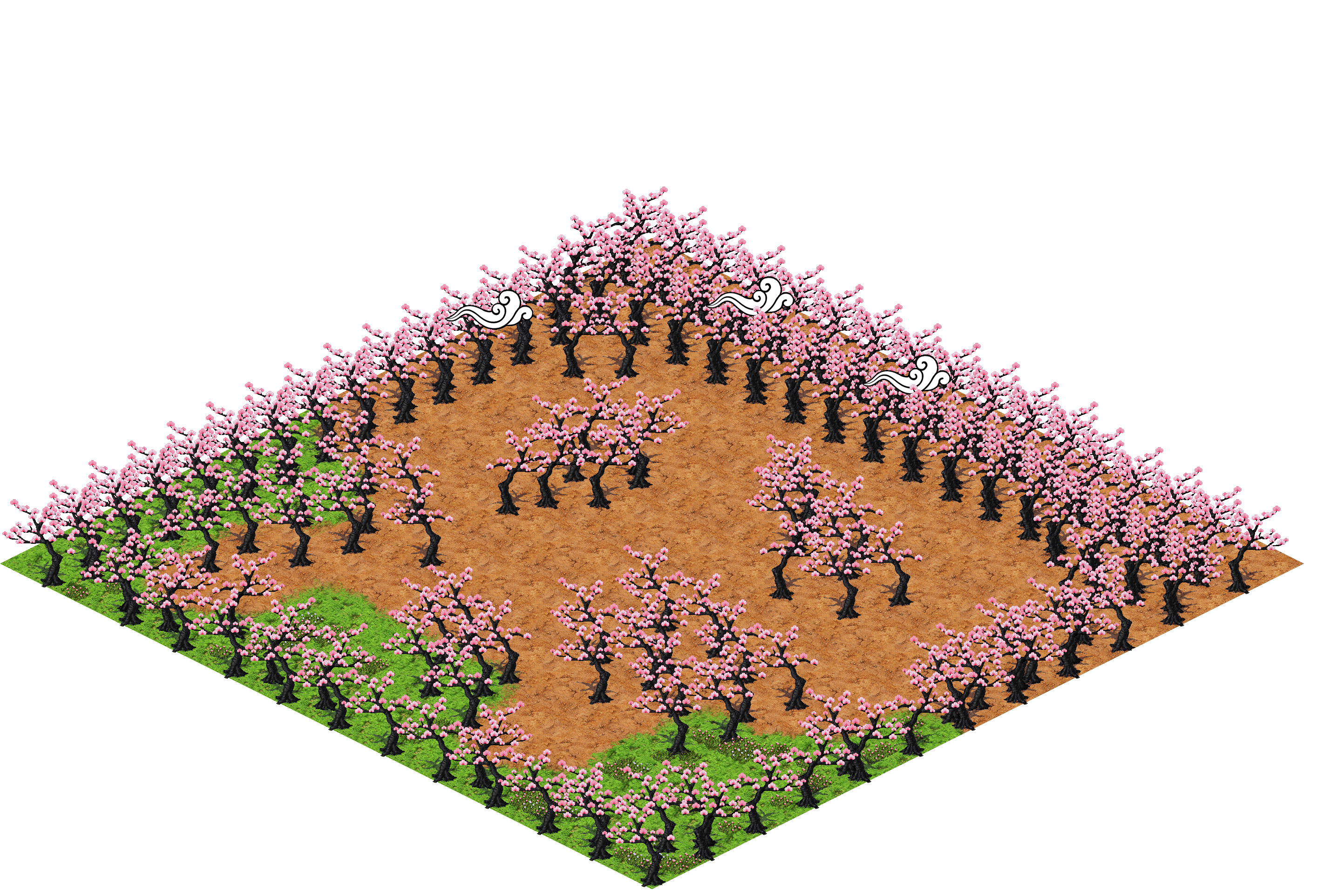 Blossom Garden rendered terrain map