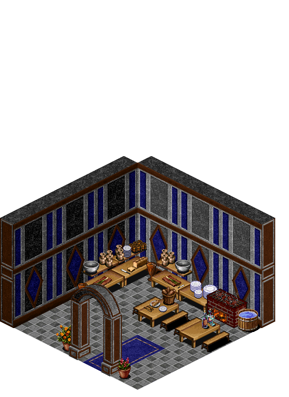 Loures 2 Floor Main Room rendered terrain map