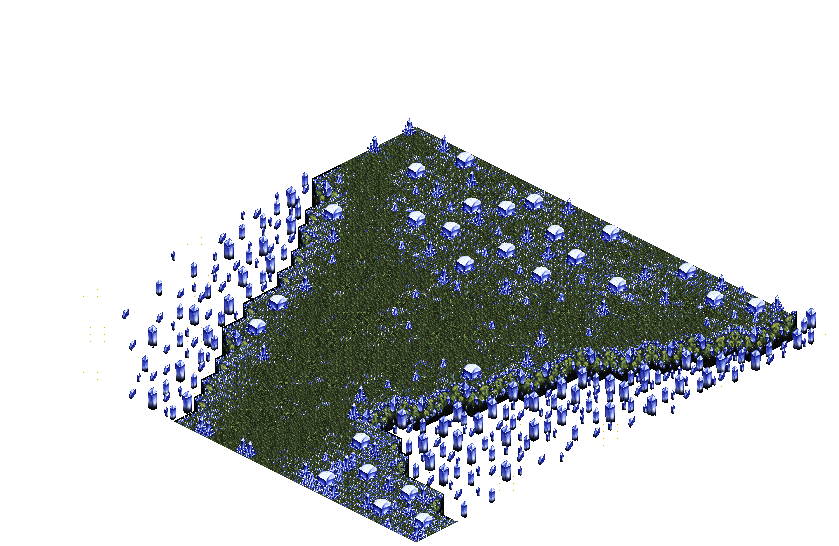 Sacred Forest 3-3 rendered terrain map