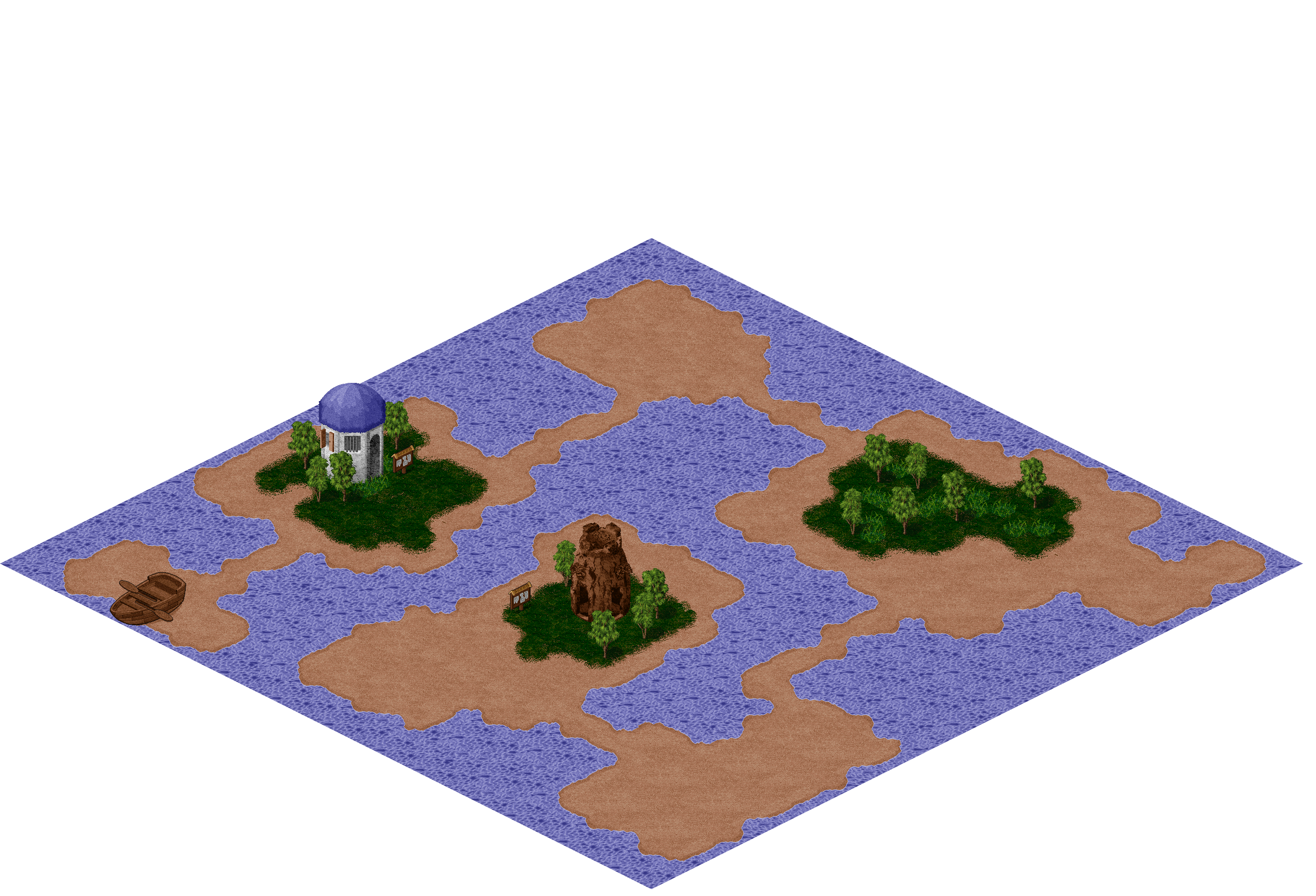 Coast rendered terrain map