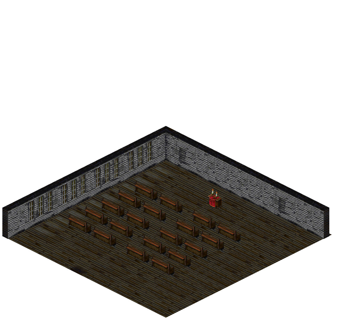 Abandoned Church rendered terrain map