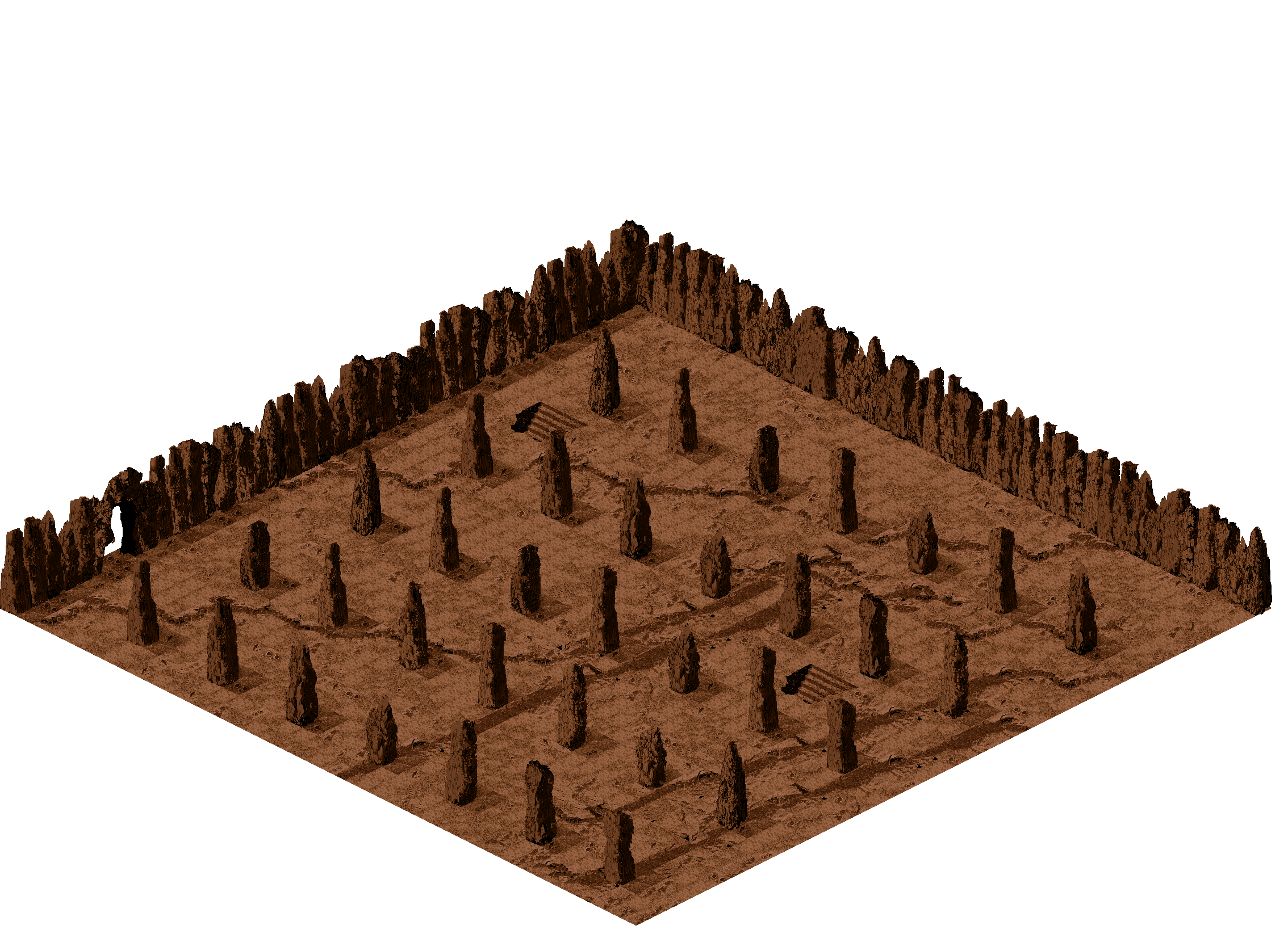 Map 210 rendered terrain map