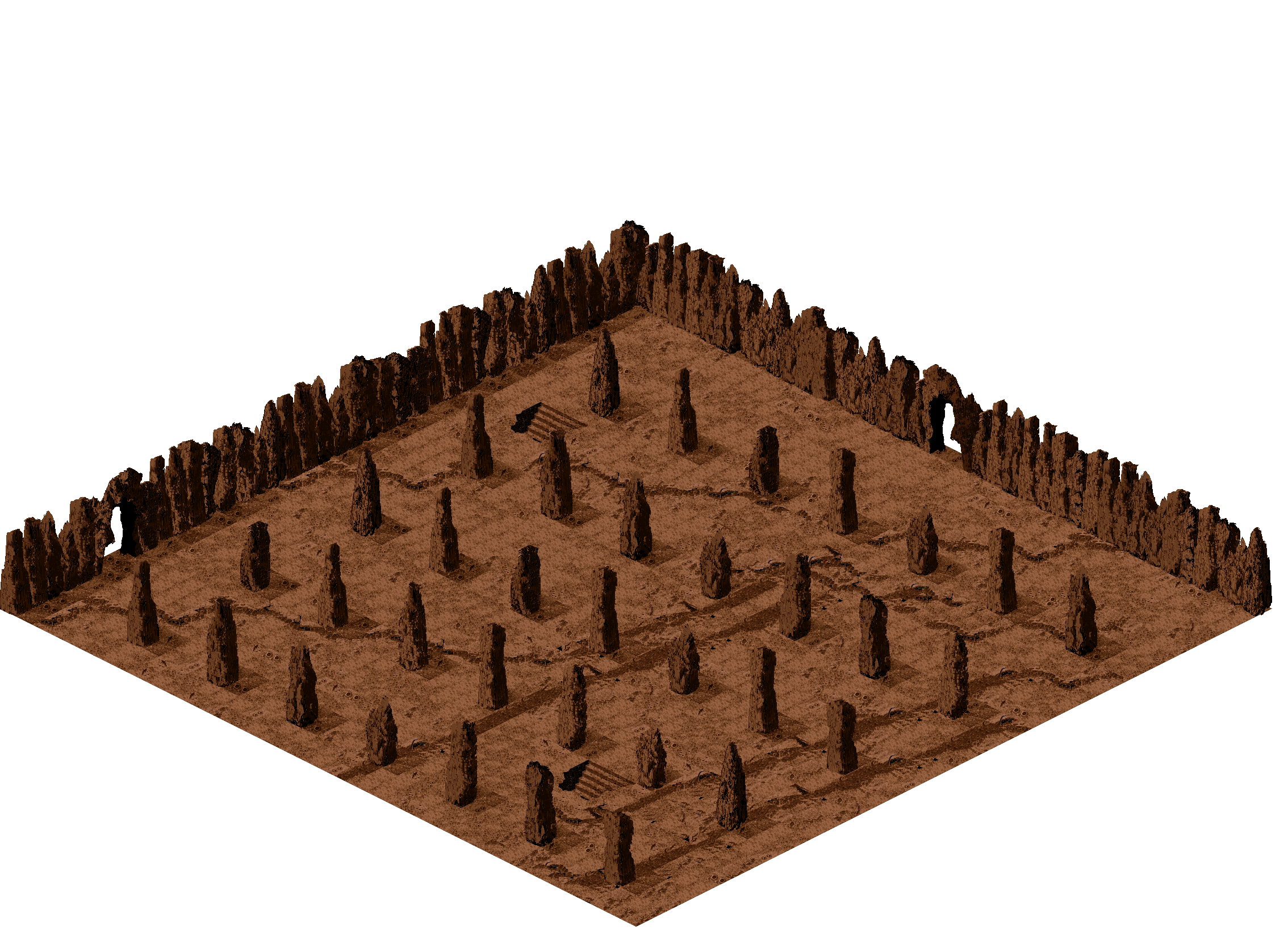 Abel Dungeon 4-3 rendered terrain map