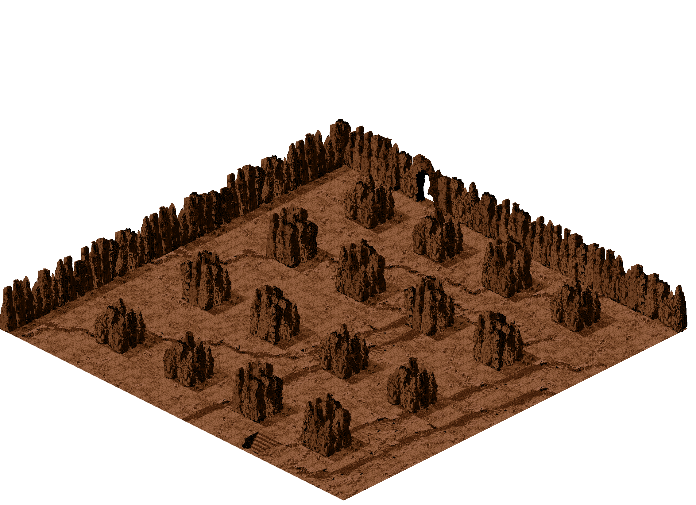 Abel Dungeon 9-3 rendered terrain map