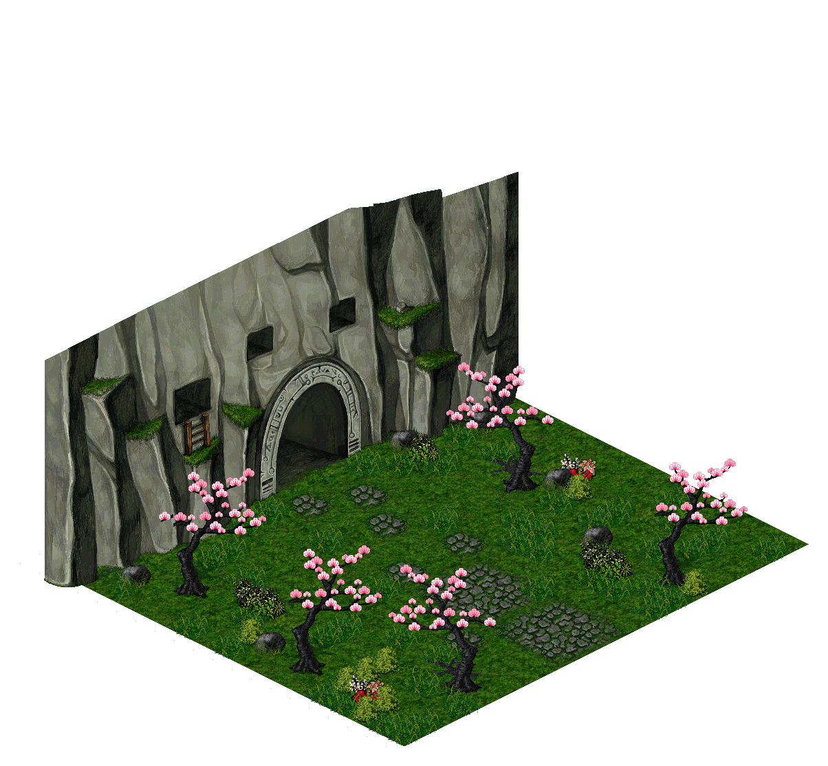 Veltain Mine Entrance rendered terrain map