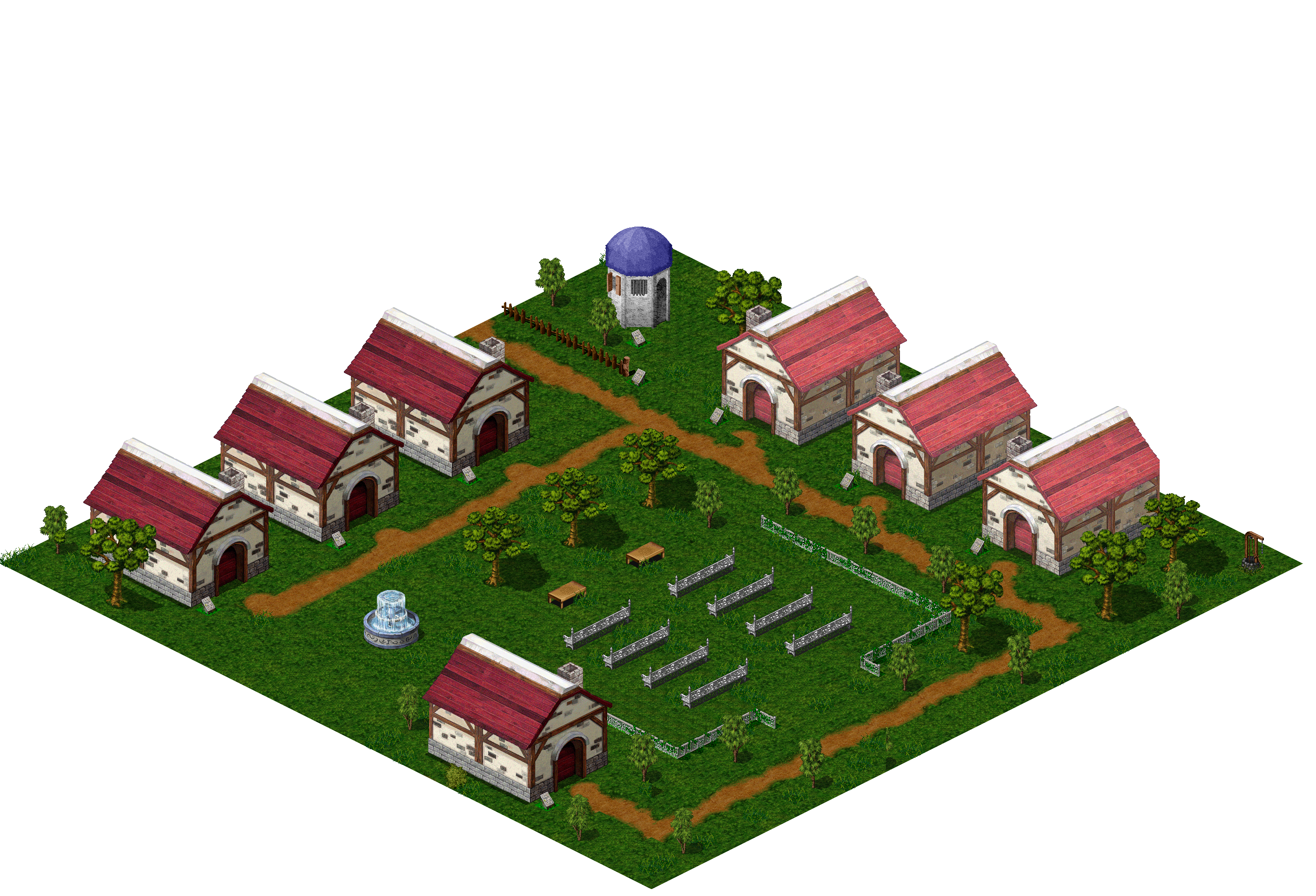 Mileth College rendered terrain map