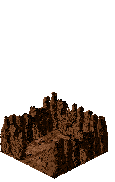 Ancient Dwarven Cave rendered terrain map