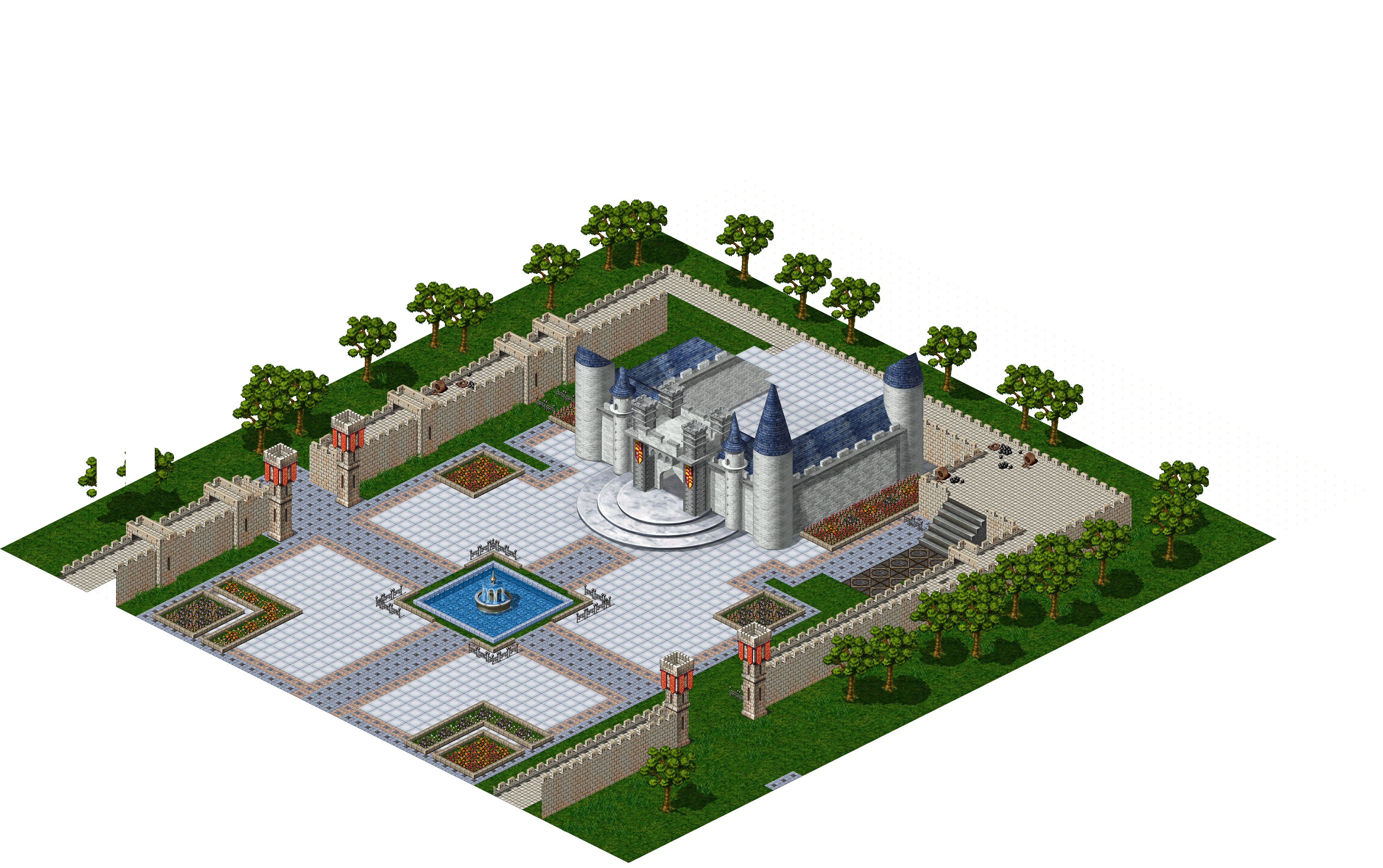 Loures Castle rendered terrain map