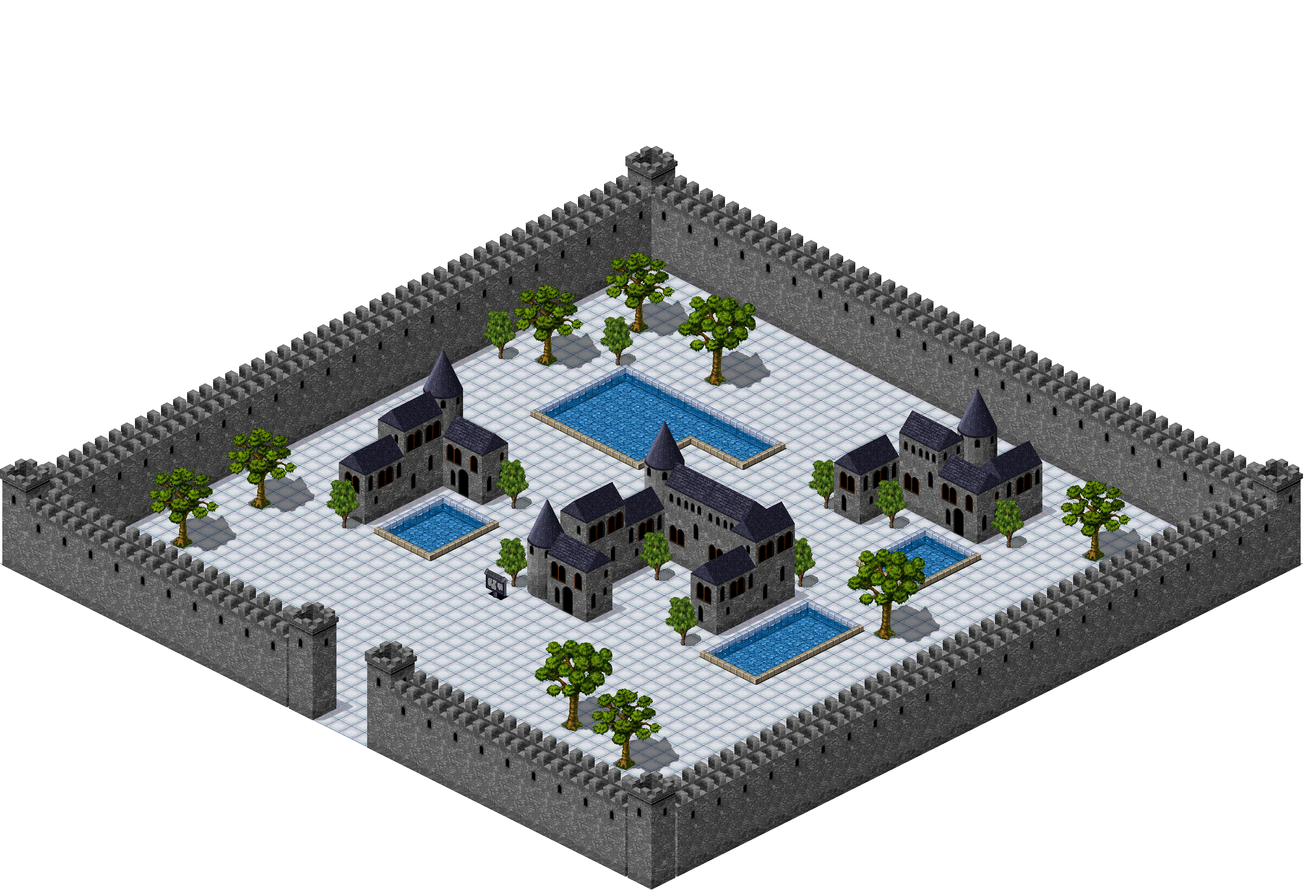 Dubhaim Castle rendered terrain map