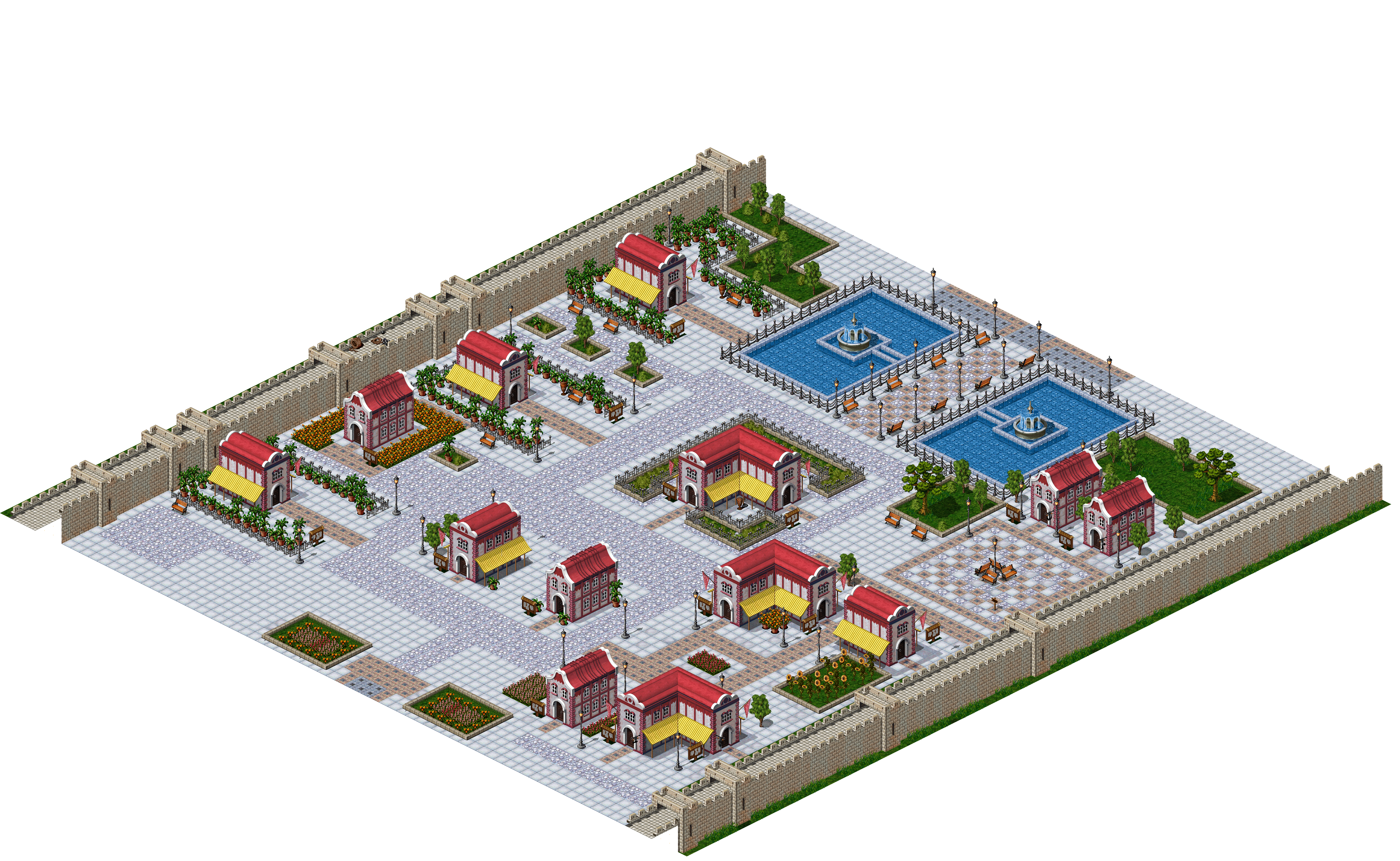 Loures Market Village rendered terrain map