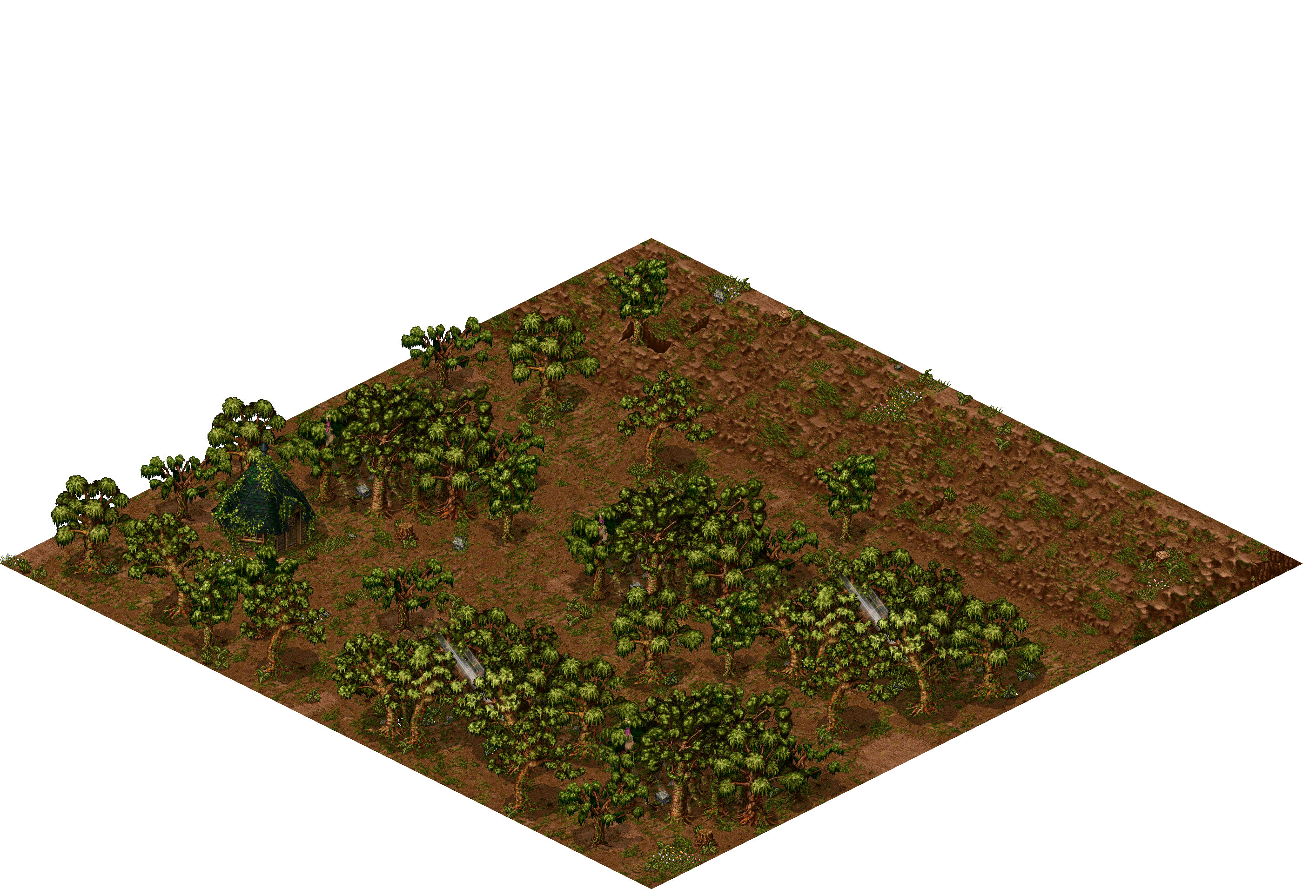 Porte Forest 3-C rendered terrain map