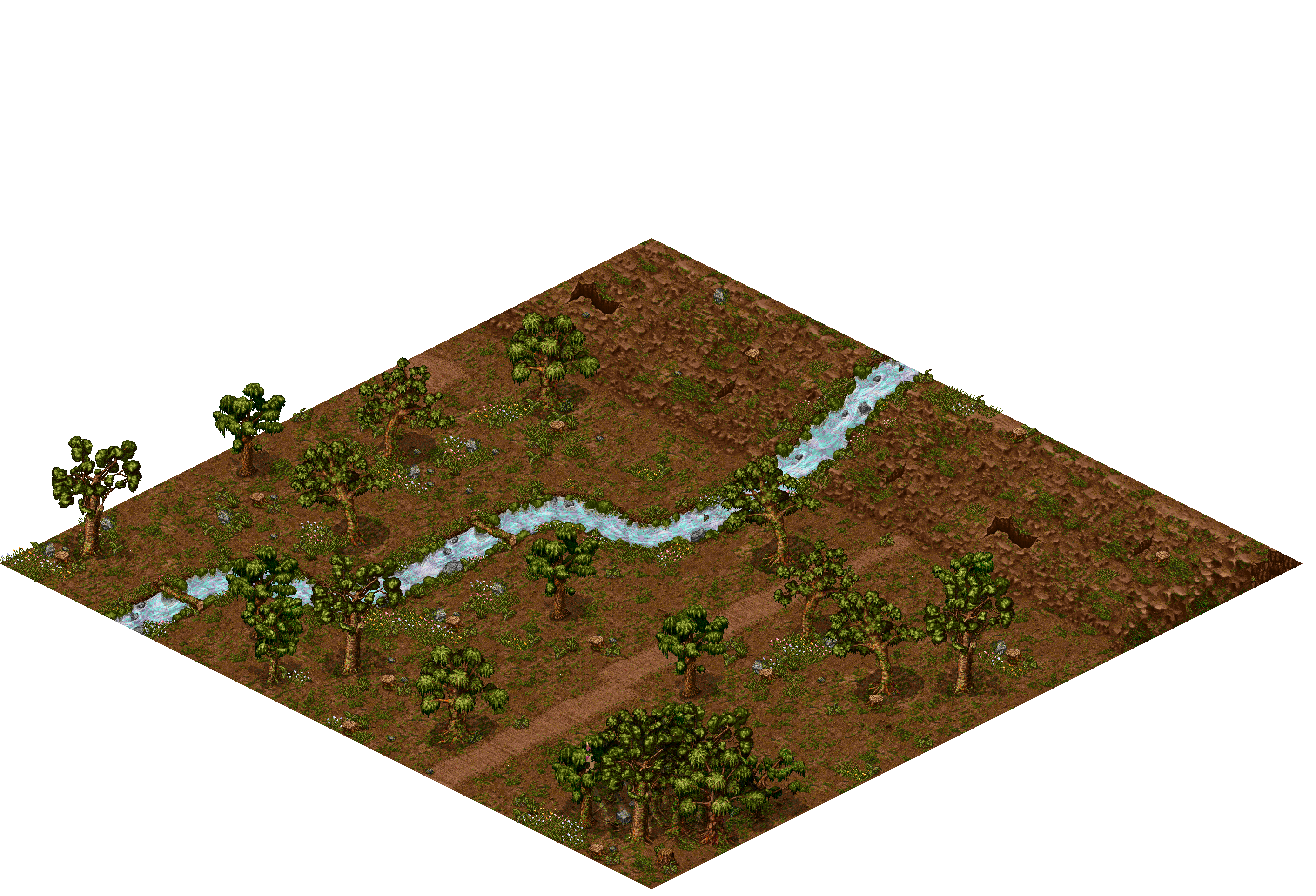 Porte Forest 3-R rendered terrain map