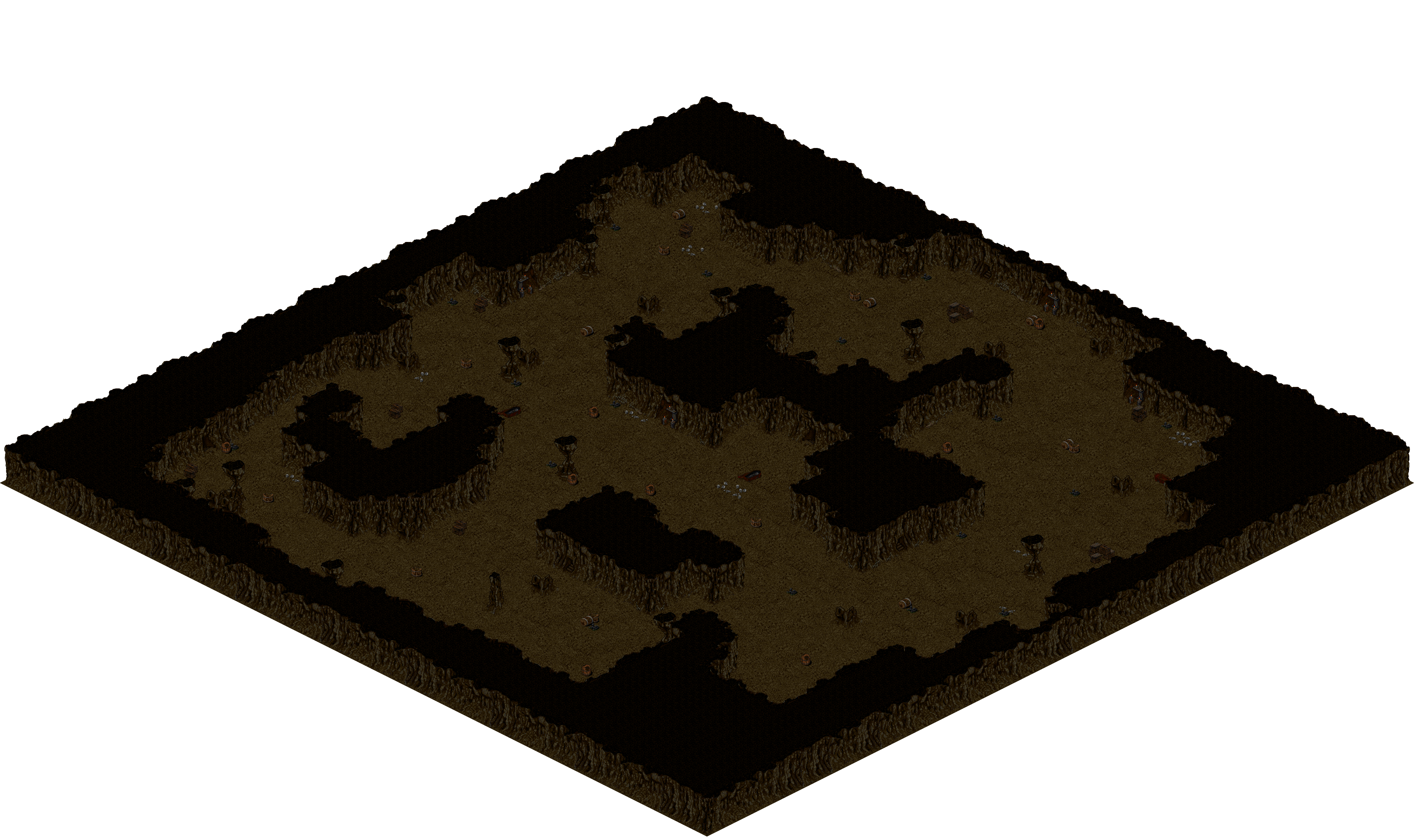 Cthonic Remains 2 rendered terrain map