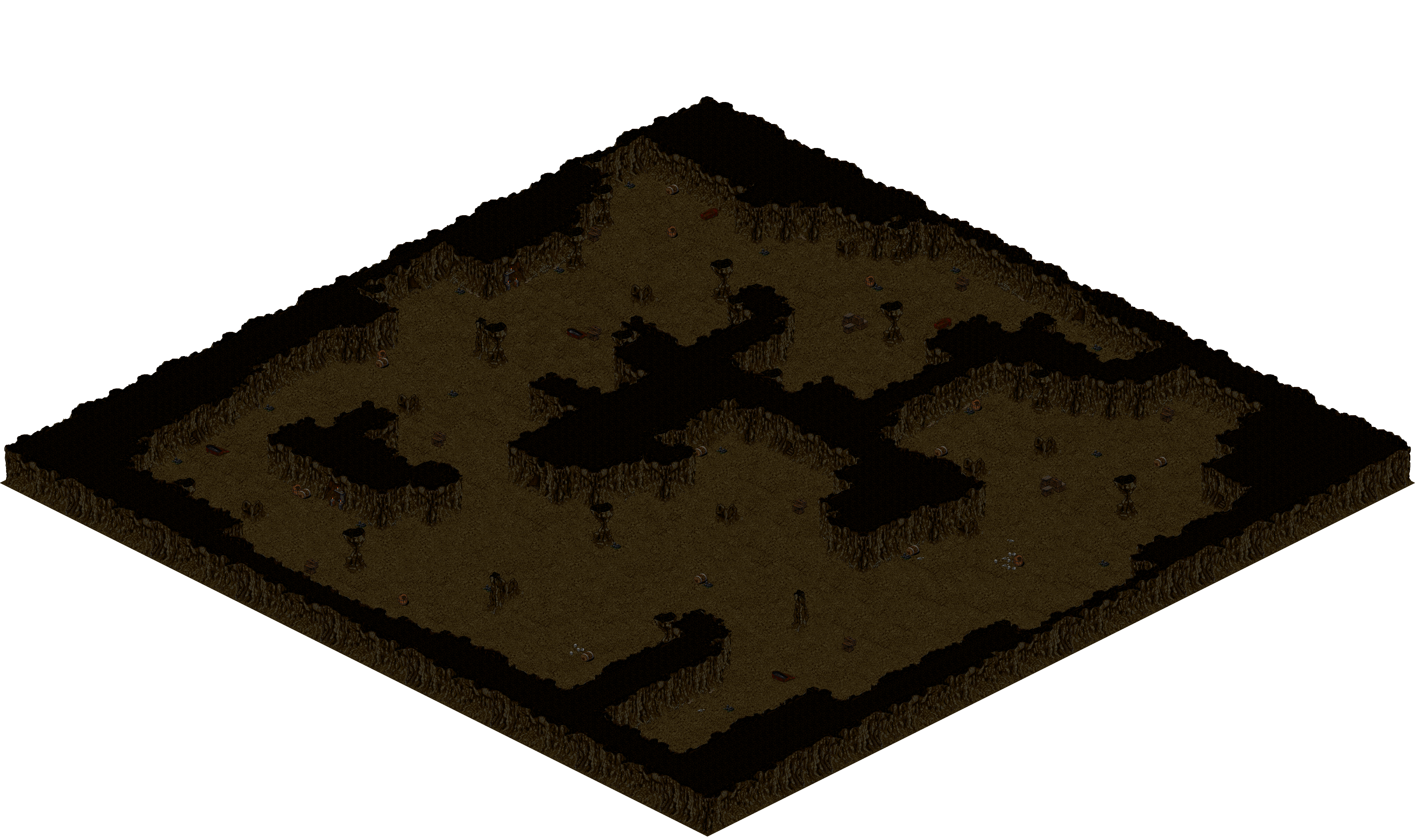 Cthonic Remains 3 rendered terrain map