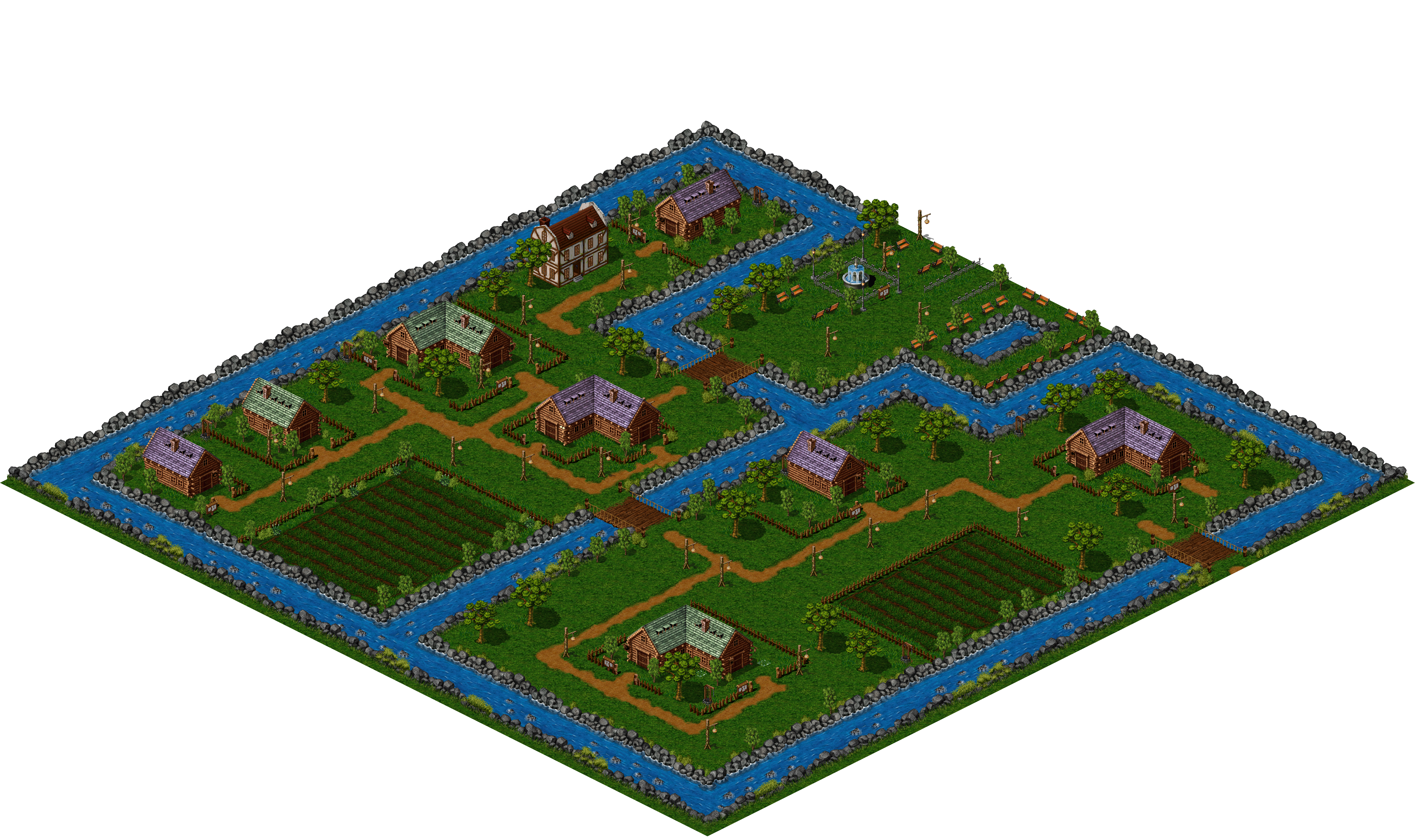 Suomi Village rendered terrain map