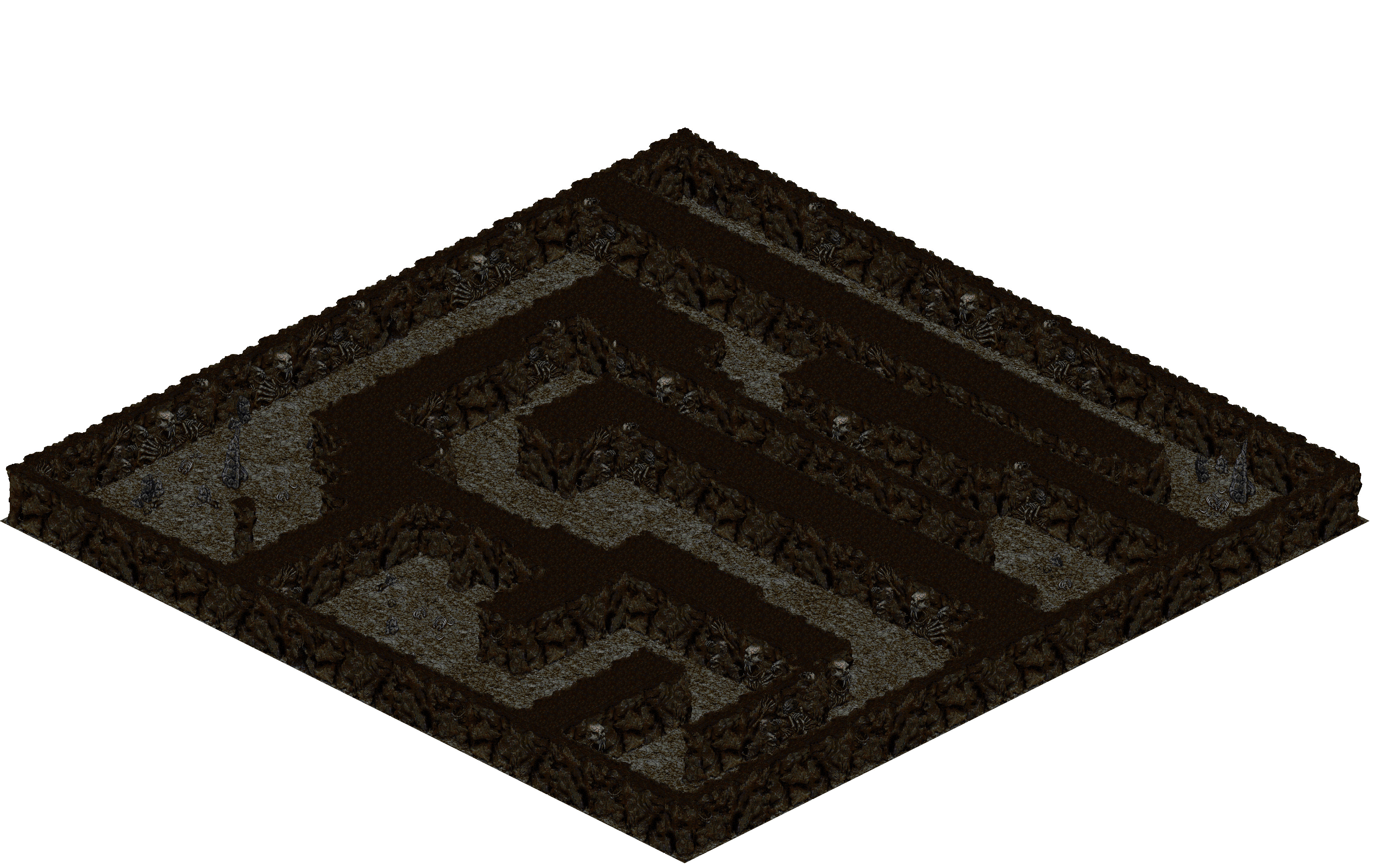 Cthonic Remains 32 rendered terrain map