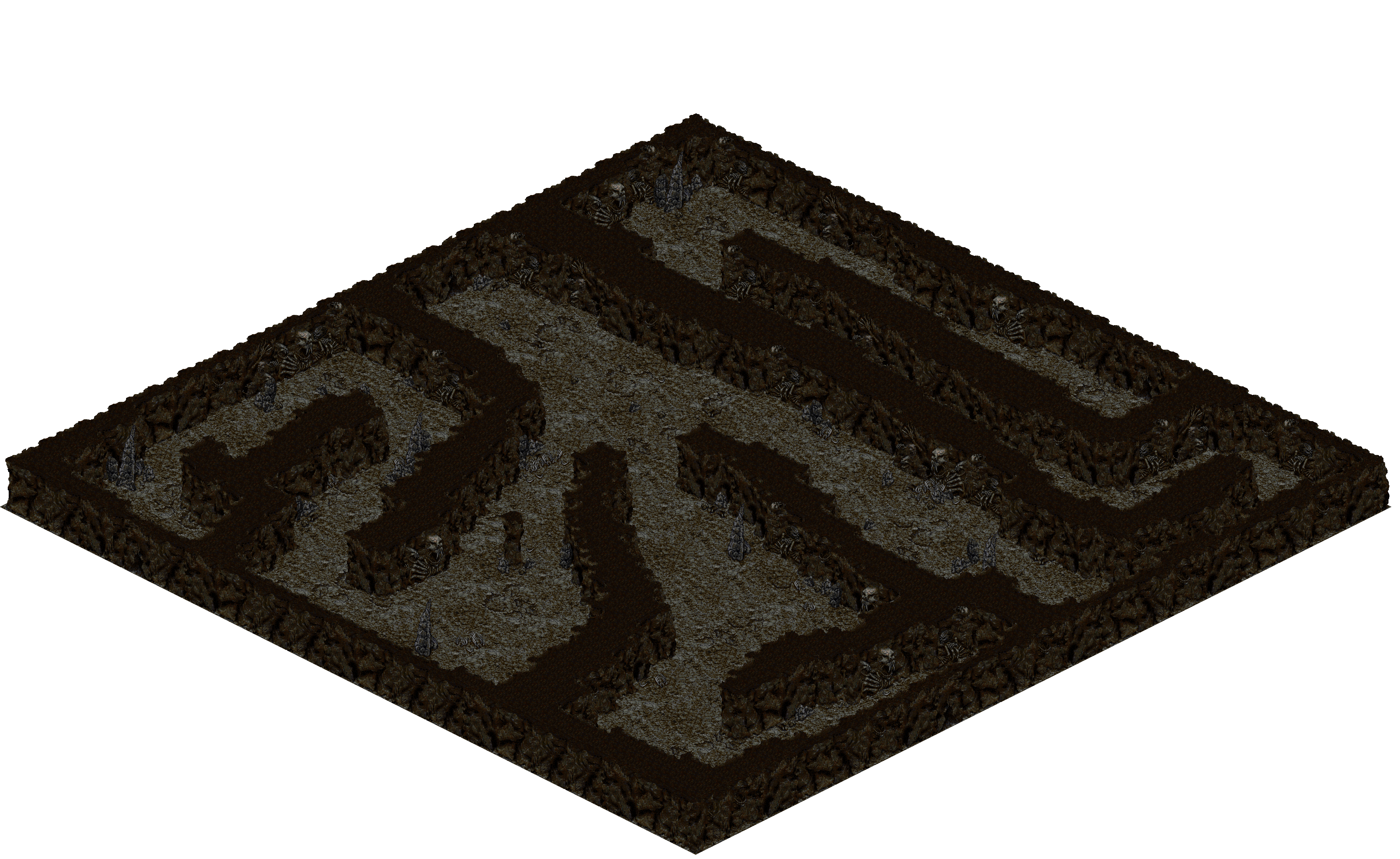 Cthonic Remains 42 rendered terrain map