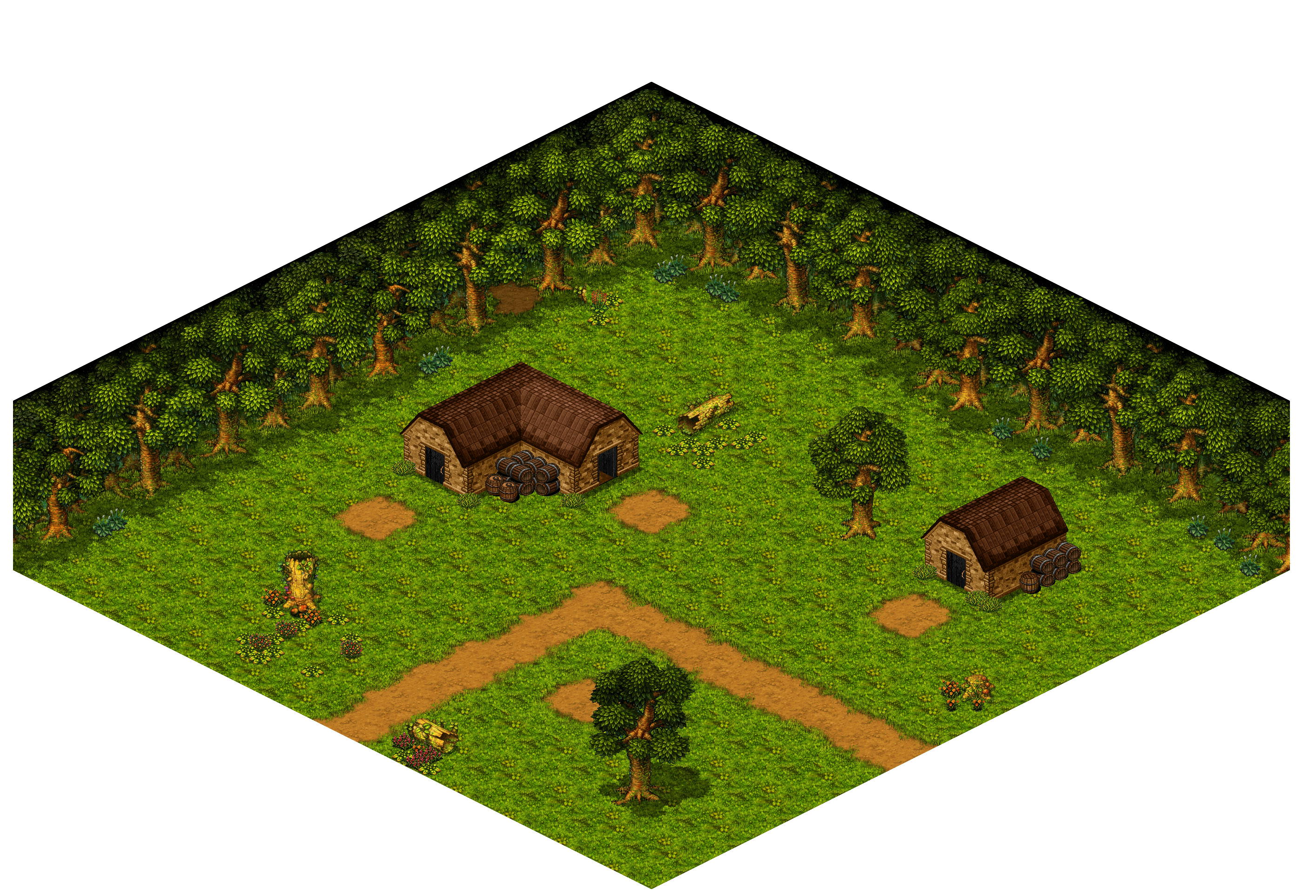Shinewood Forest 30 rendered terrain map