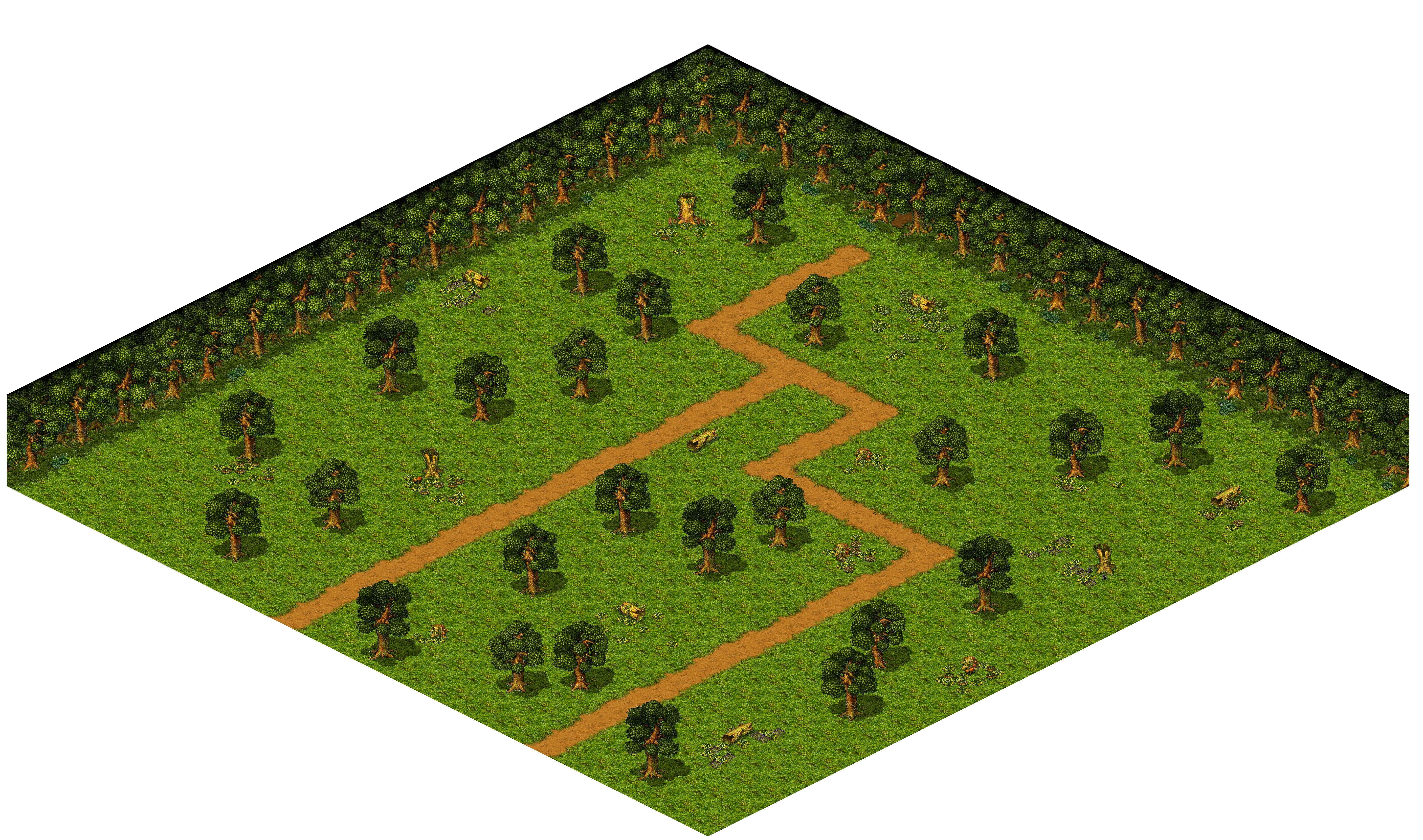 Shinewood Forest 2 rendered terrain map