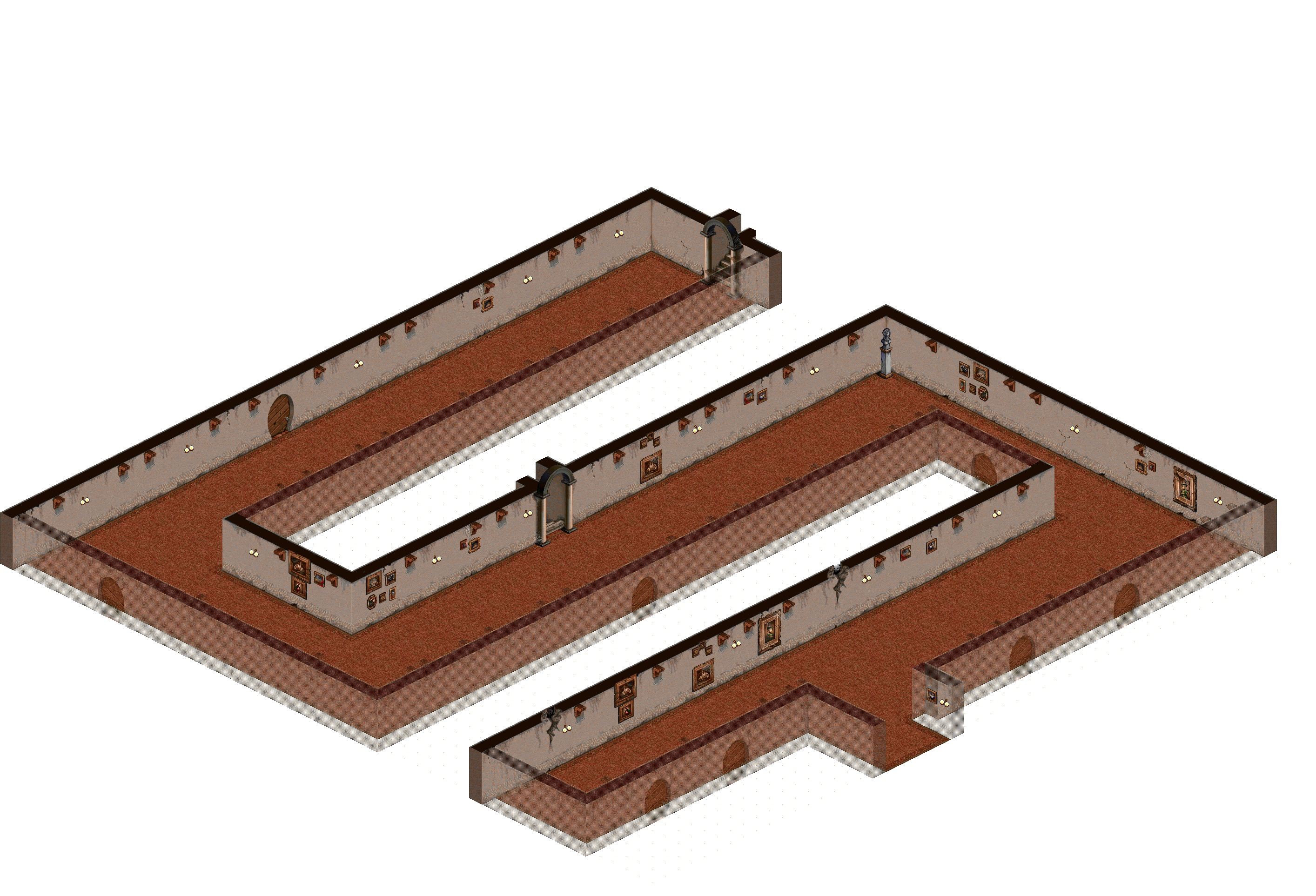 Manor Floor 1-2 rendered terrain map