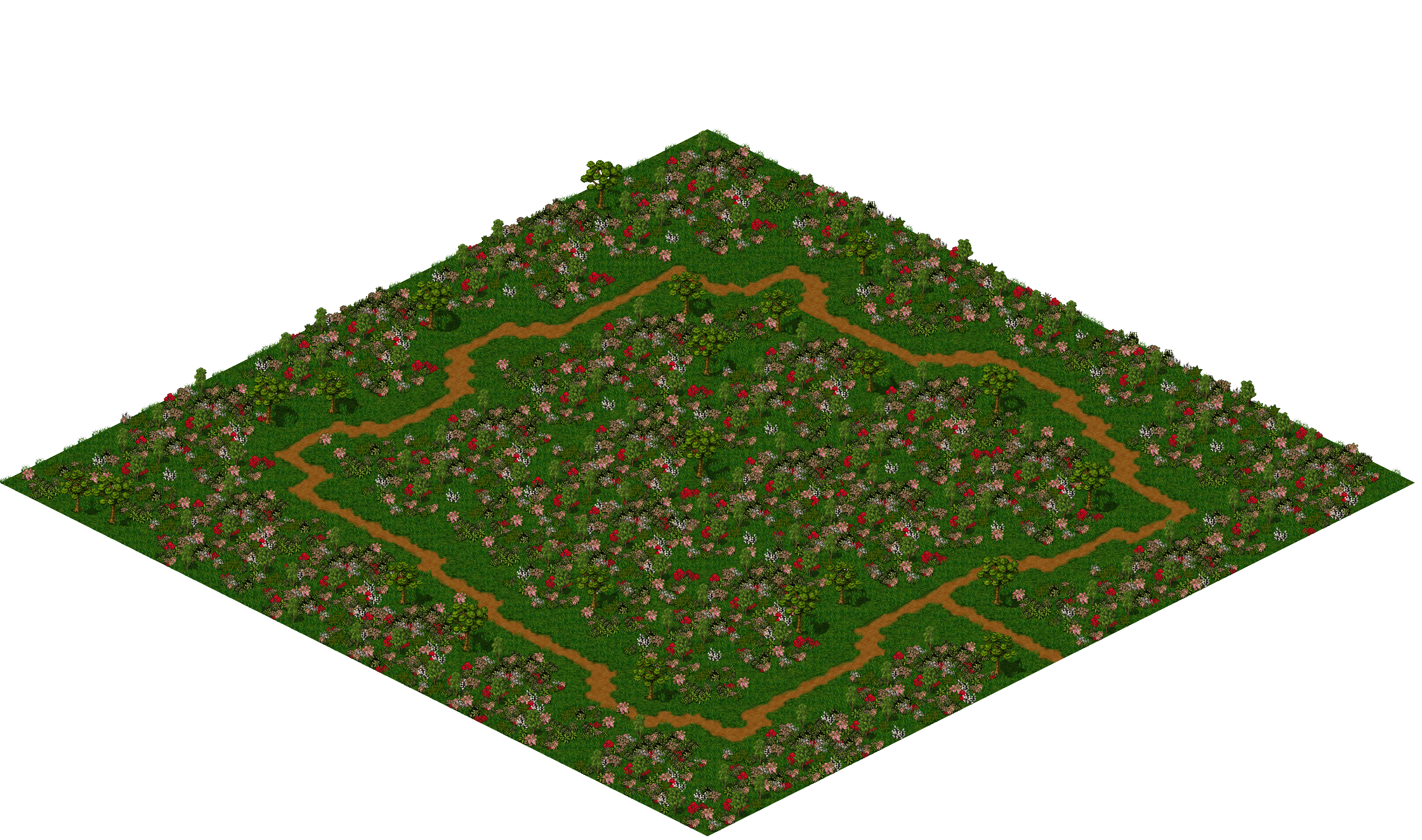 Enchanted Garden rendered terrain map