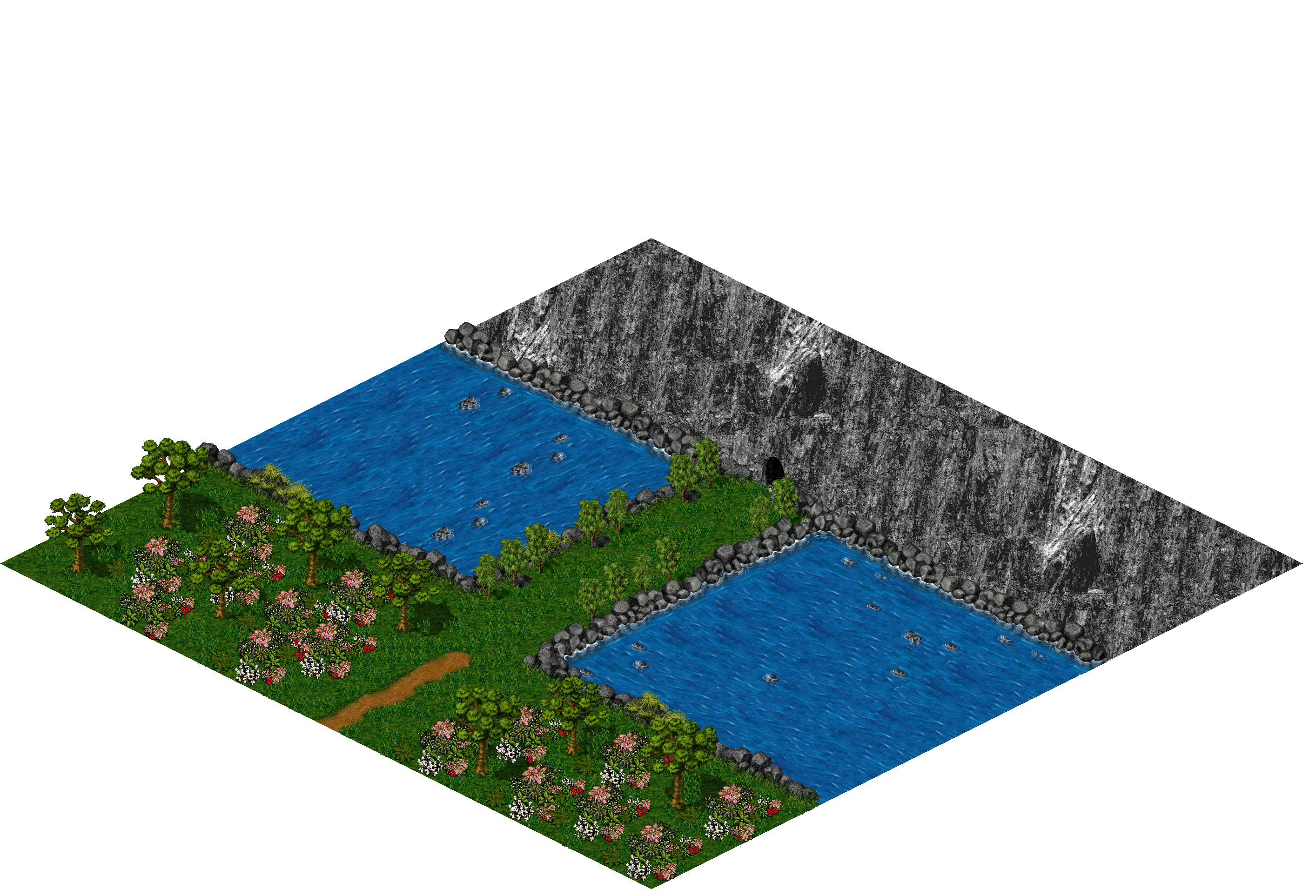 Mine Entrance rendered terrain map