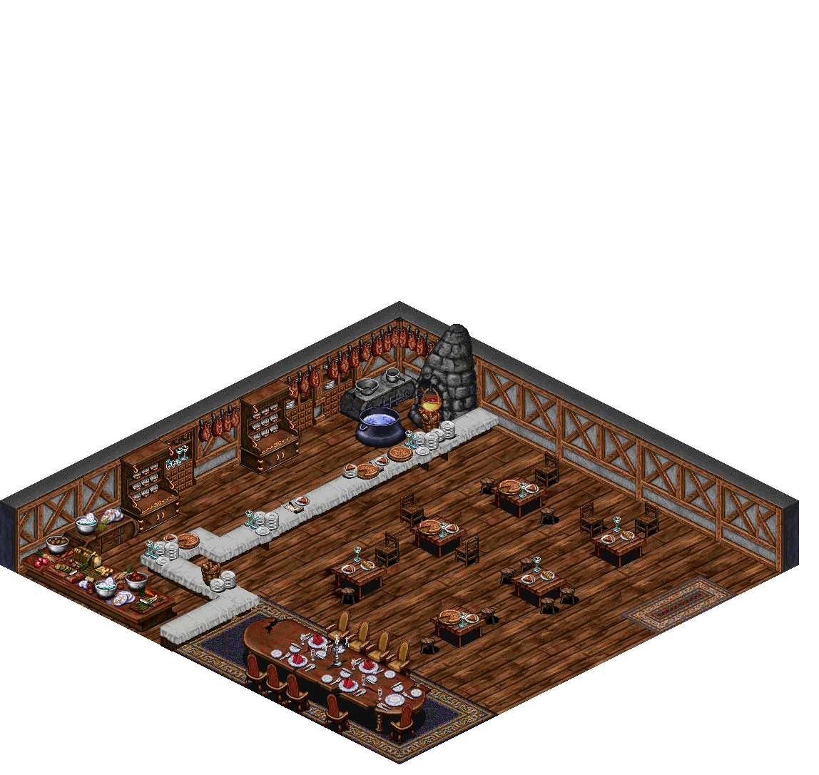 Nobis Restaurant rendered terrain map