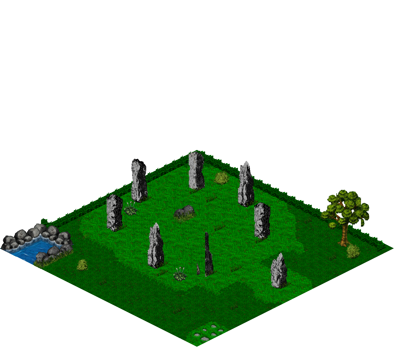 Druid Circle rendered terrain map
