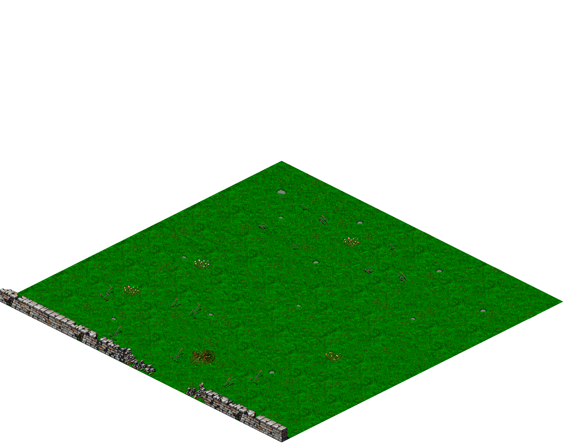 Grass Battle Field rendered terrain map
