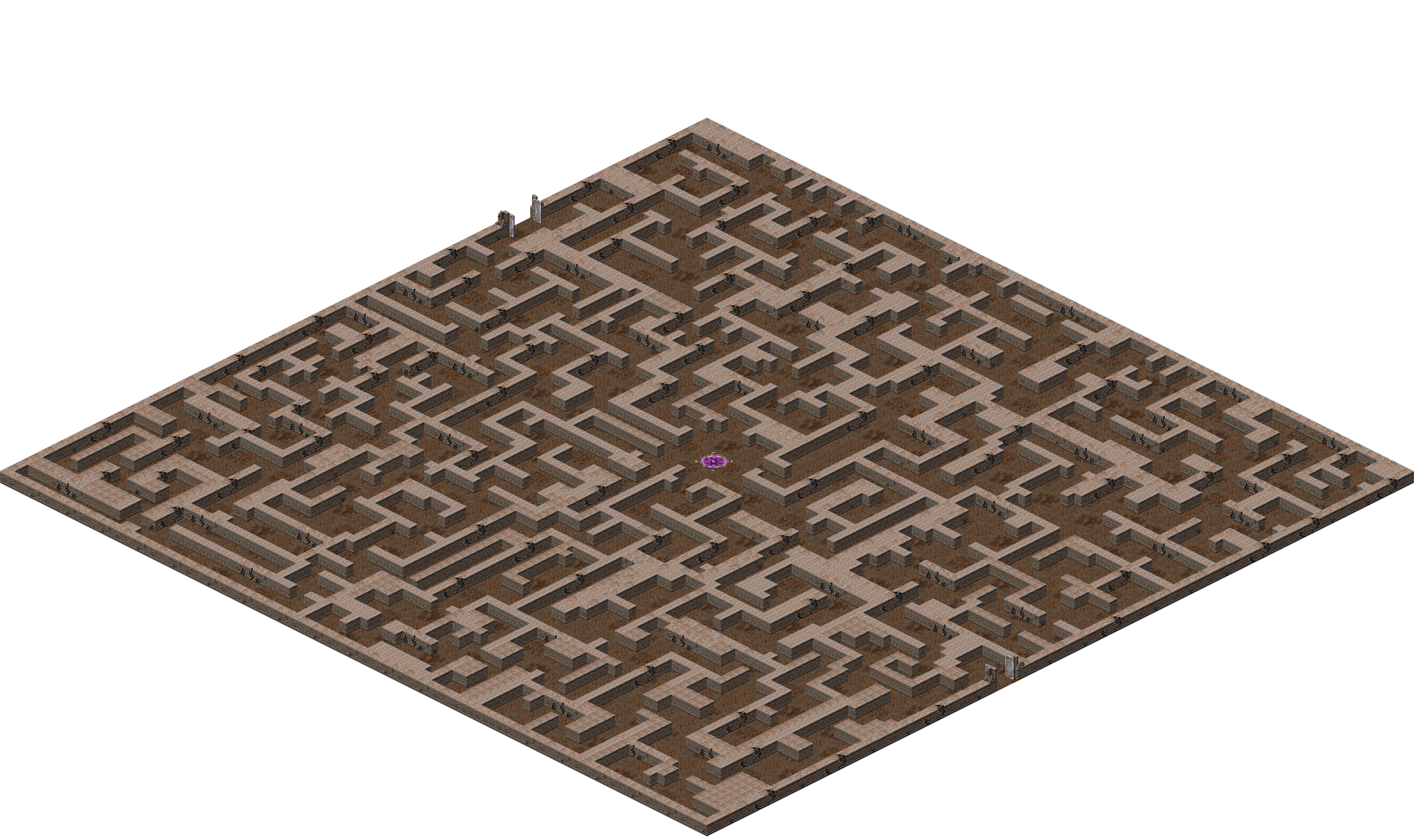 Pyramid Maze rendered terrain map