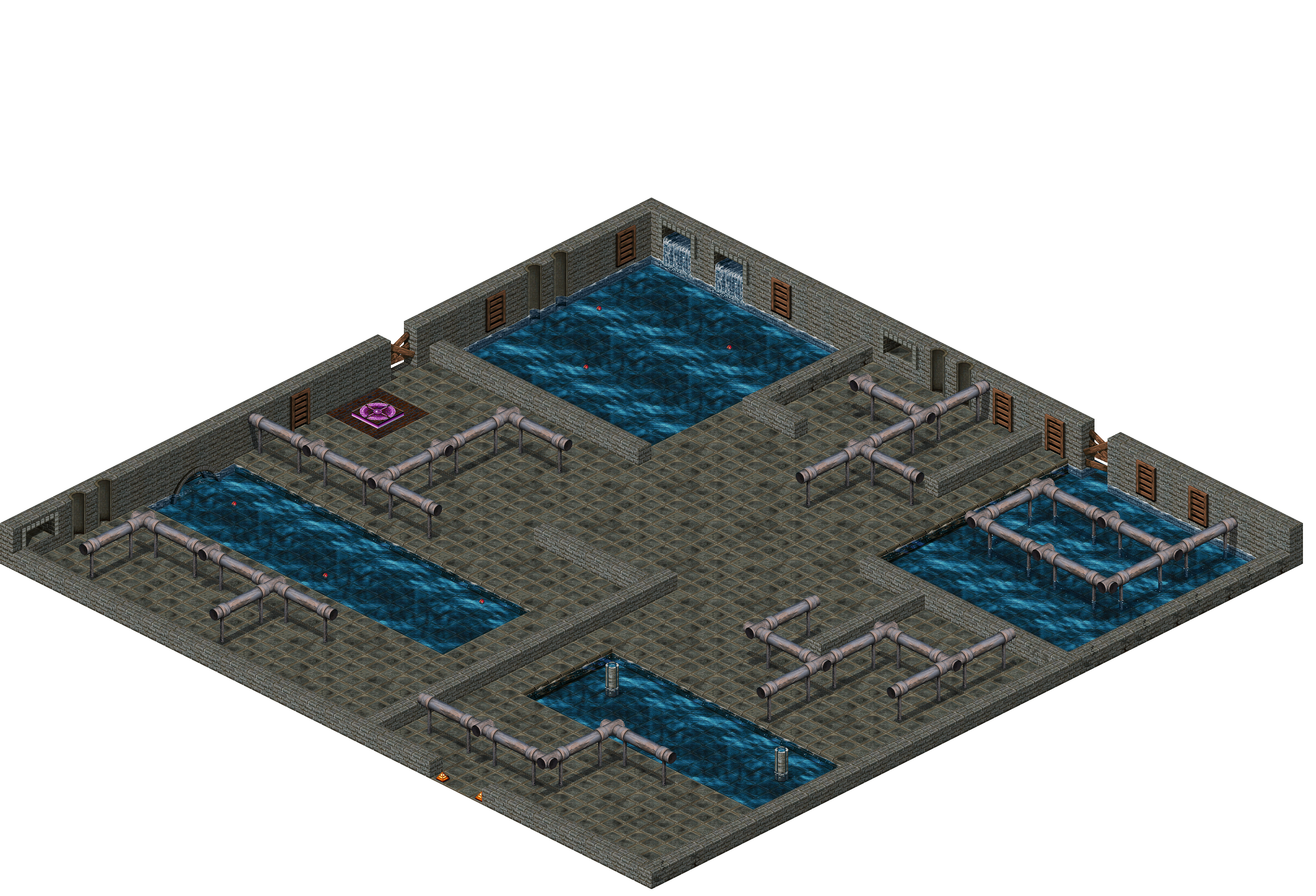 Loures Sewer Canal 4 rendered terrain map