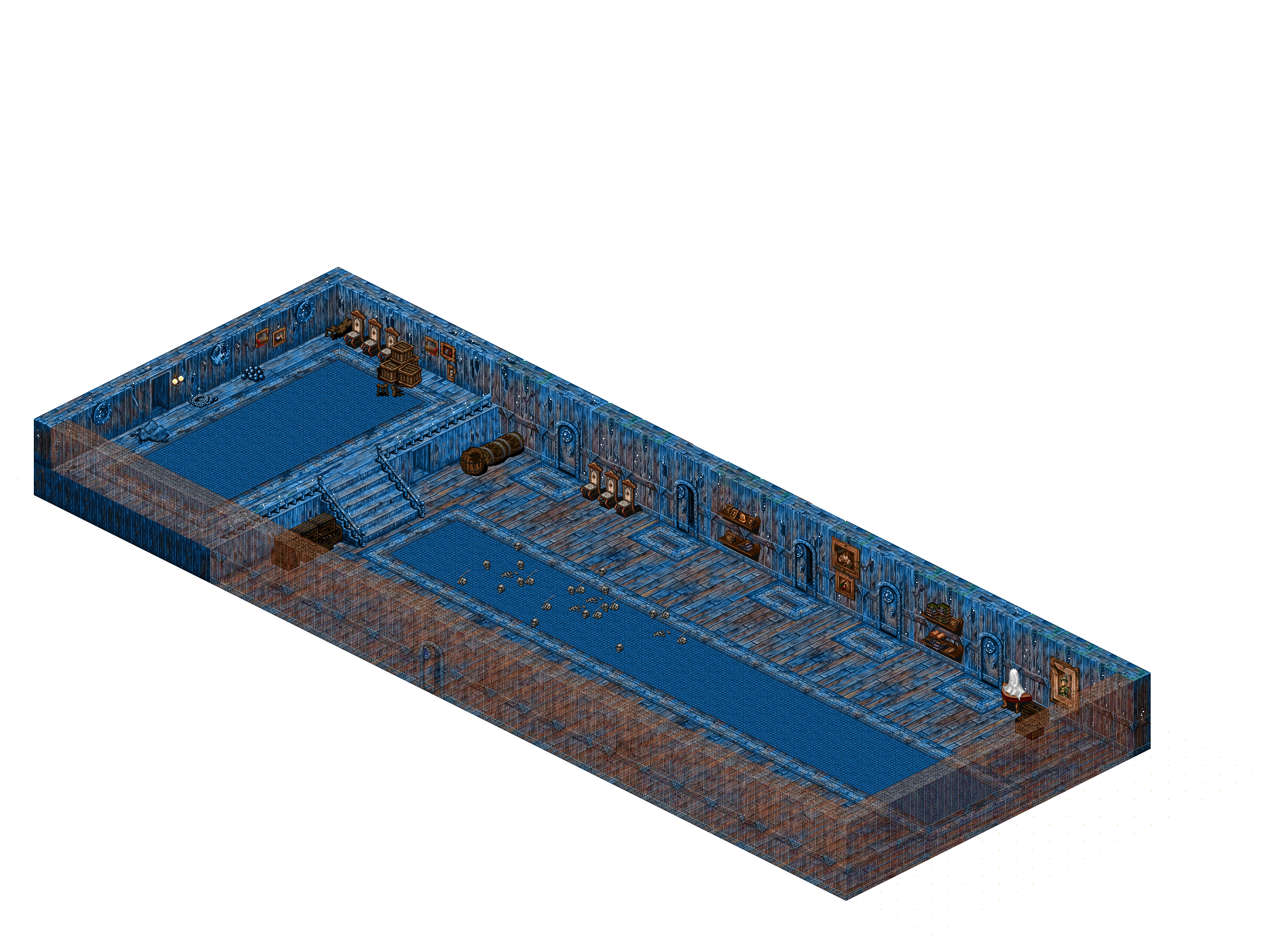 Wrecked ship floor 2 rendered terrain map