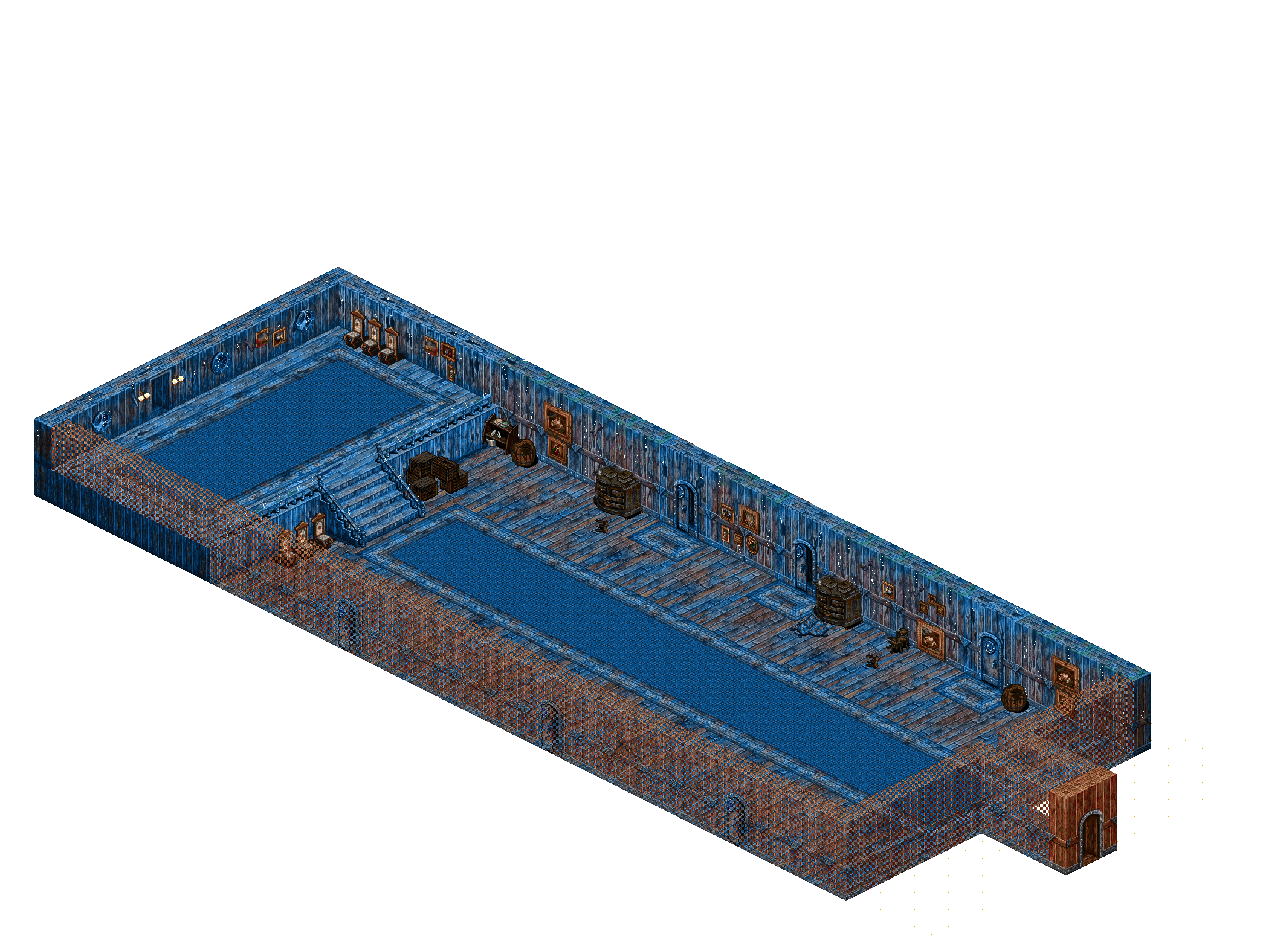 Wrecked ship floor 1 rendered terrain map