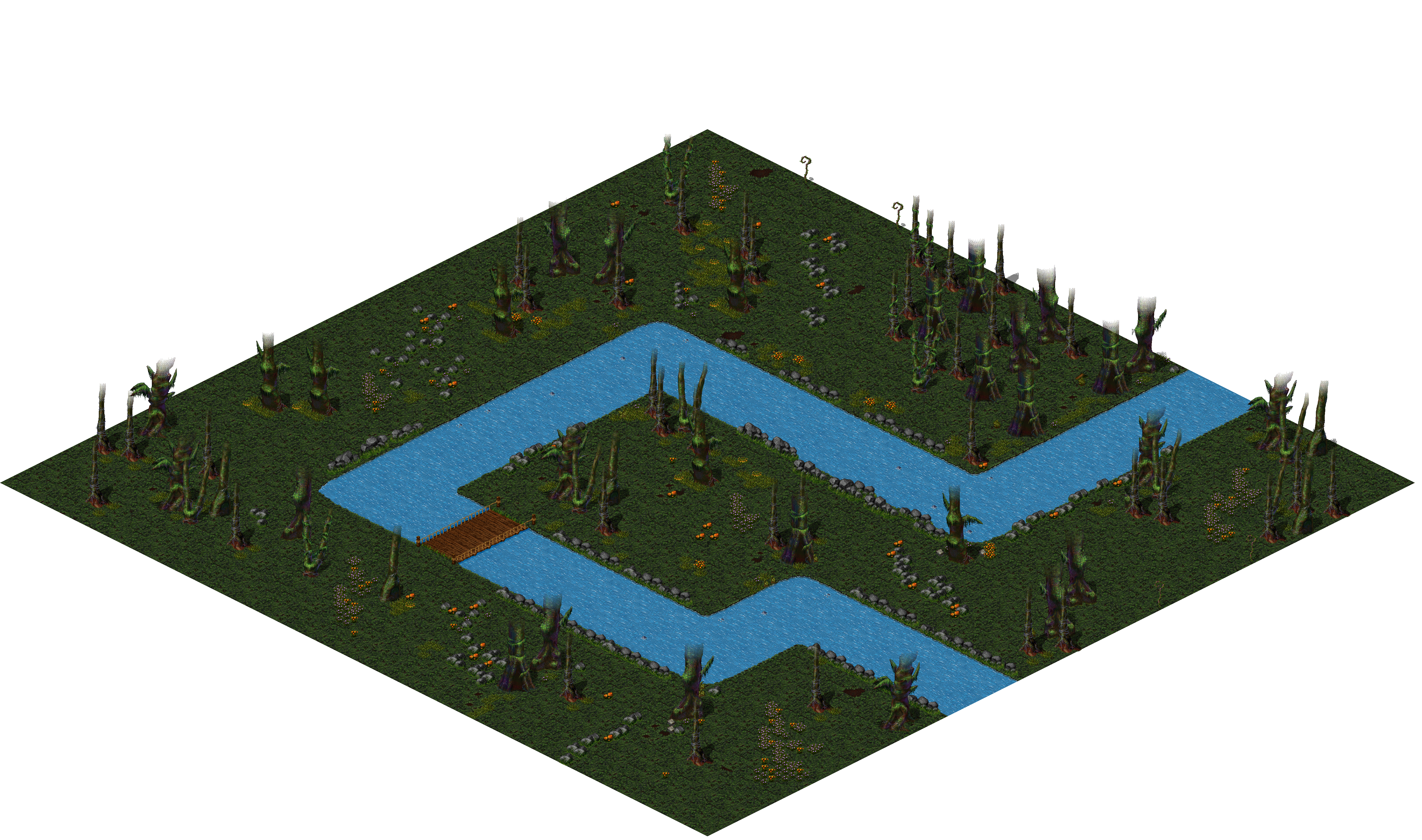 Aman Jungle rendered terrain map