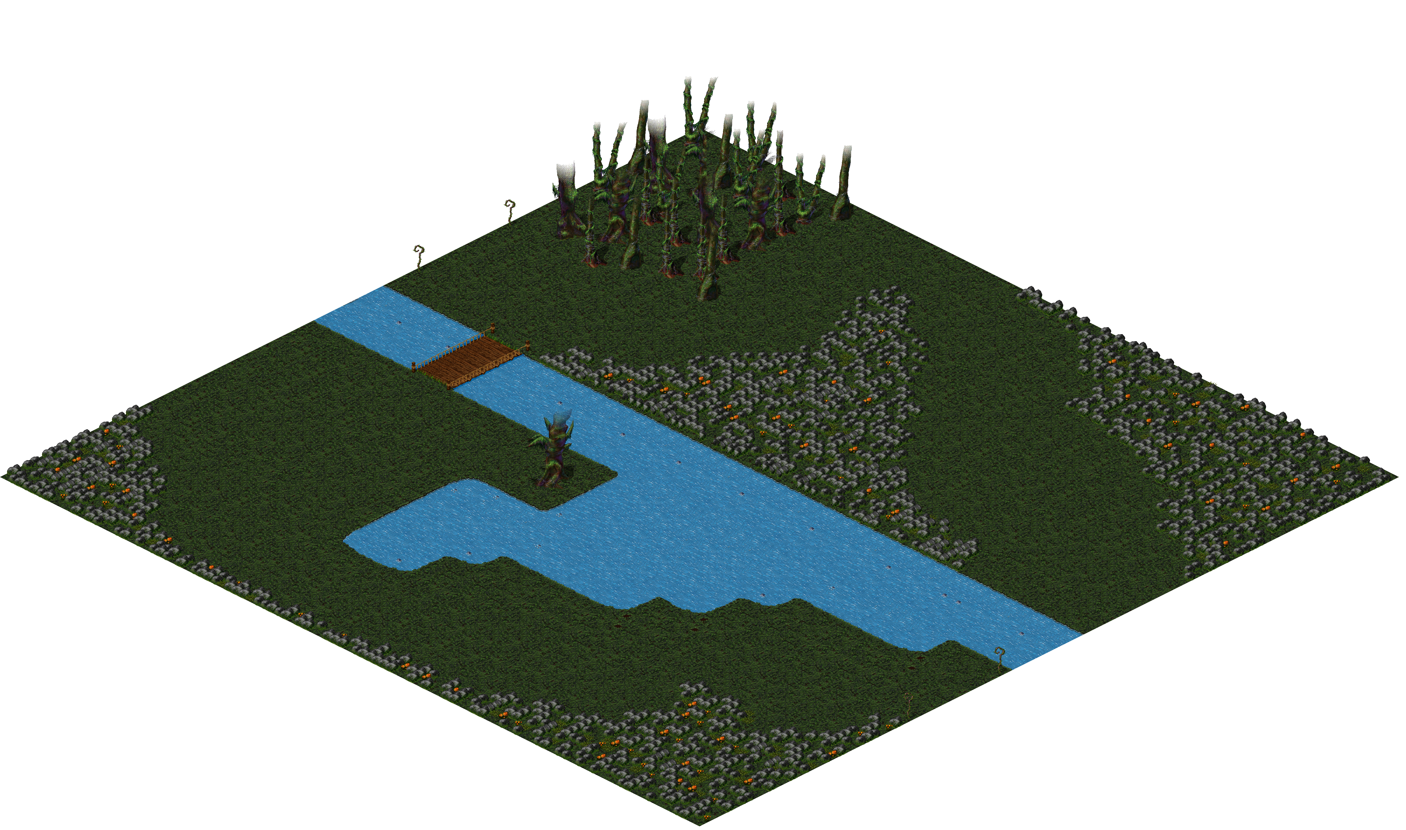 Aman Jungle rendered terrain map