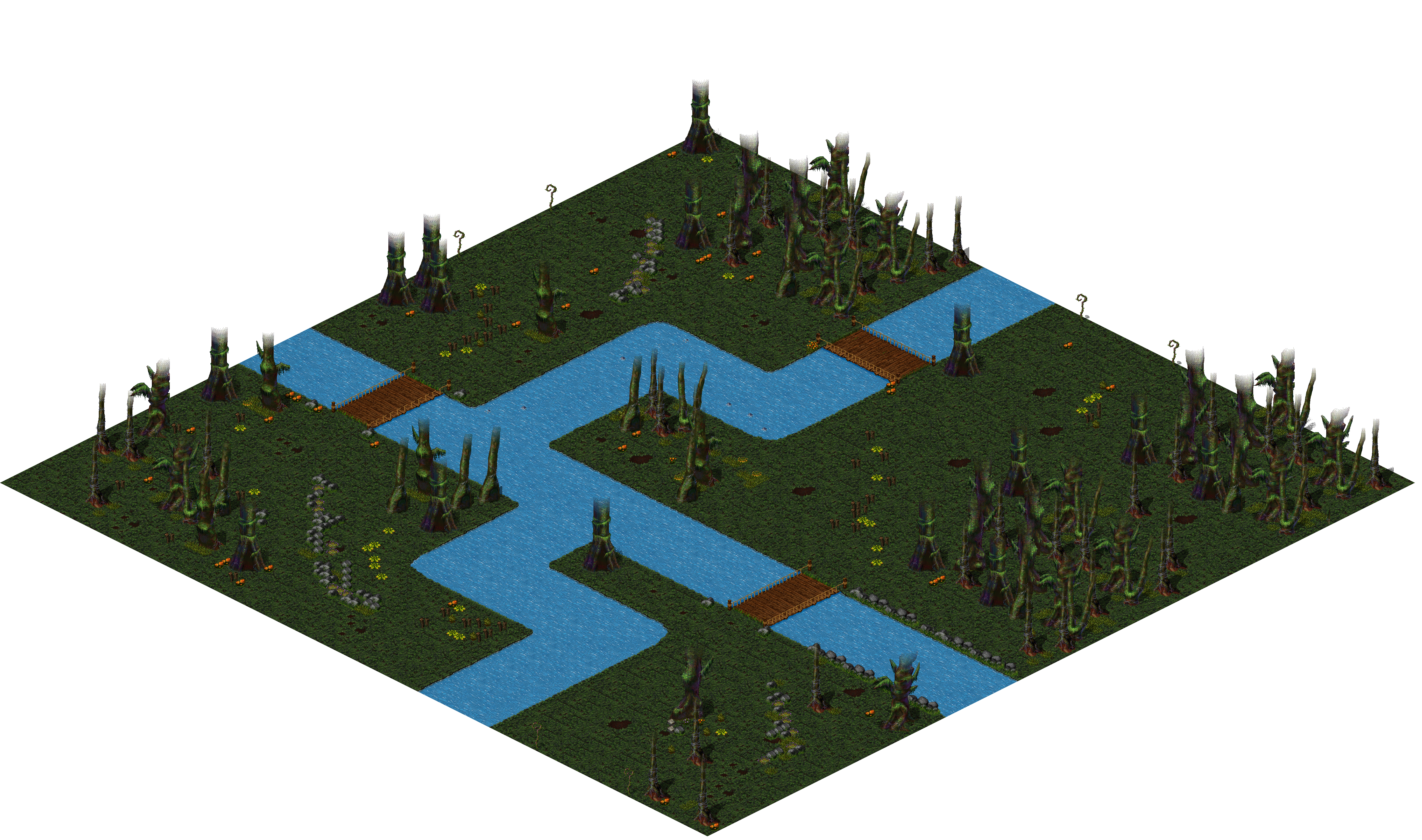 Aman Jungle rendered terrain map