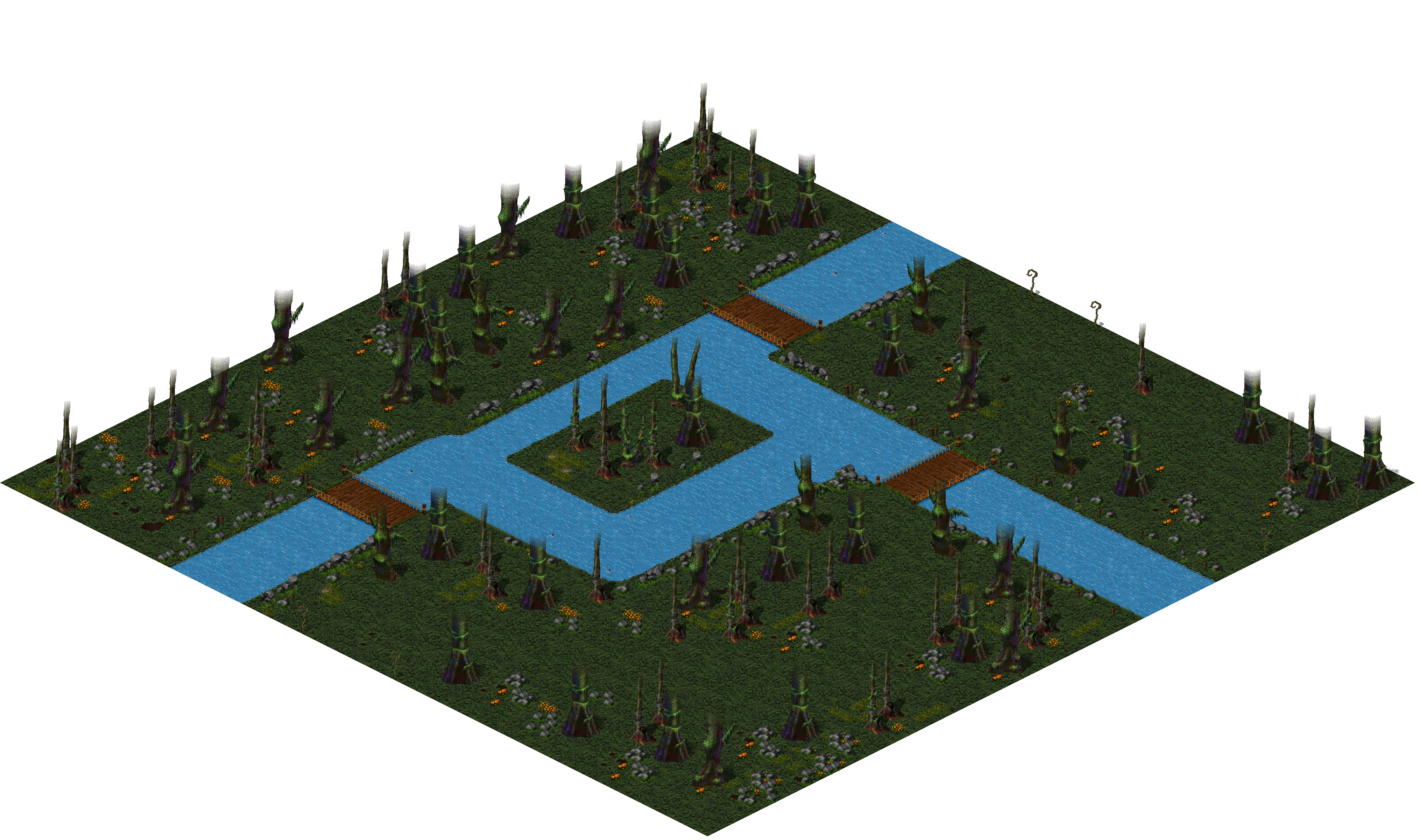Aman Jungle rendered terrain map