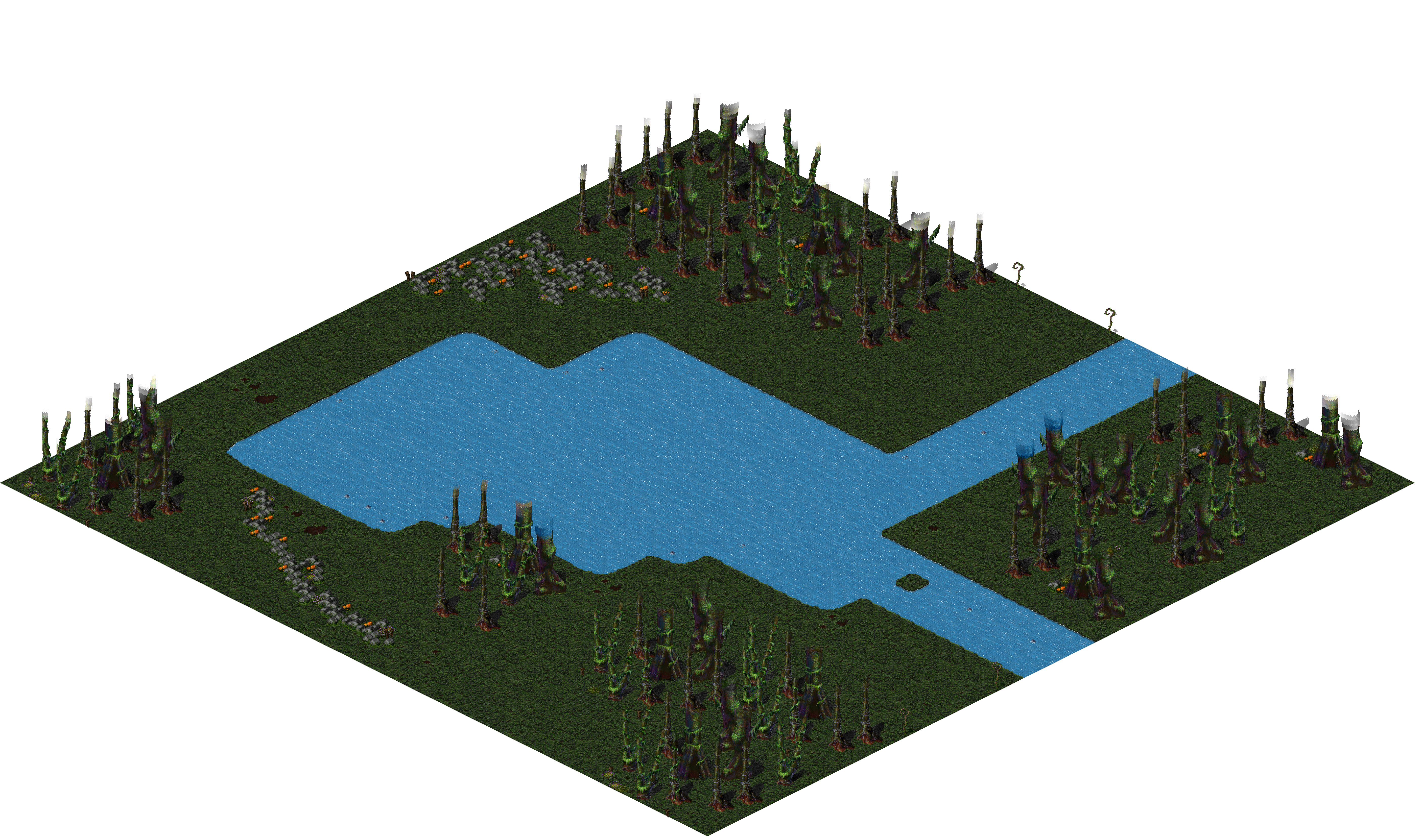 Aman Jungle rendered terrain map