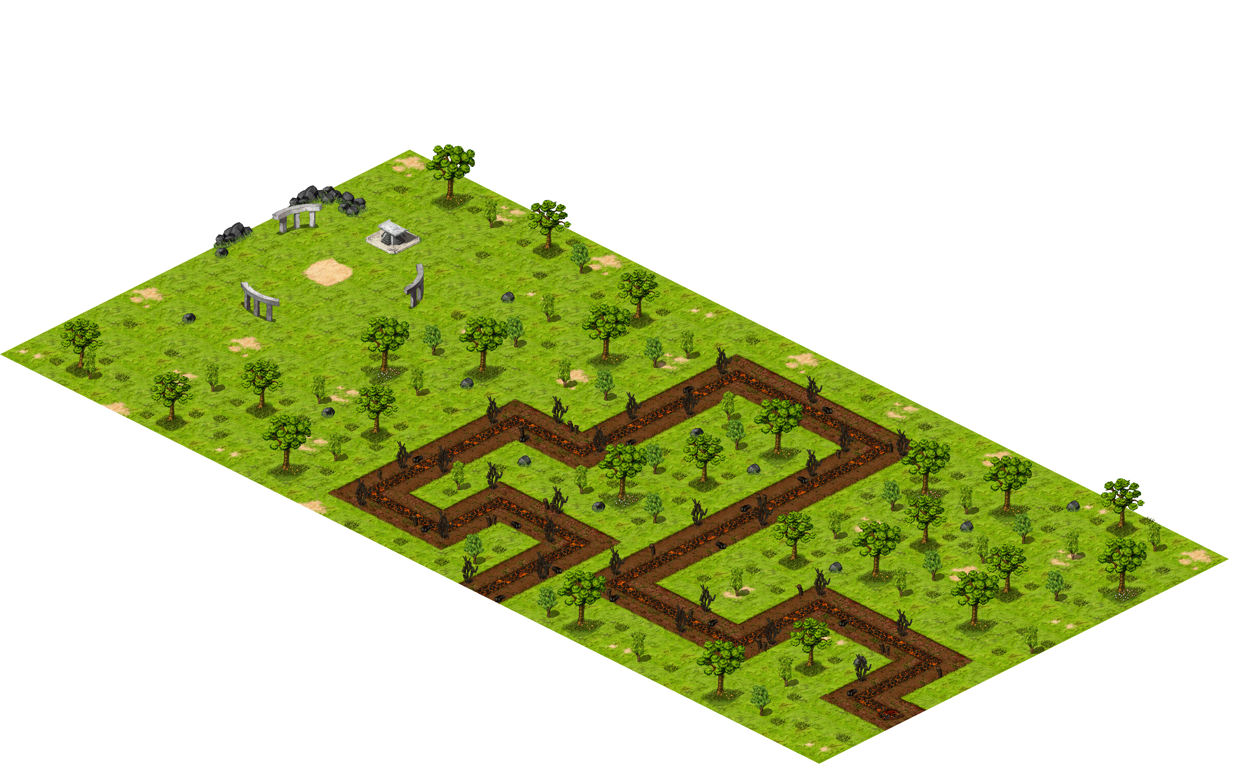 Lost Ruins 5 rendered terrain map