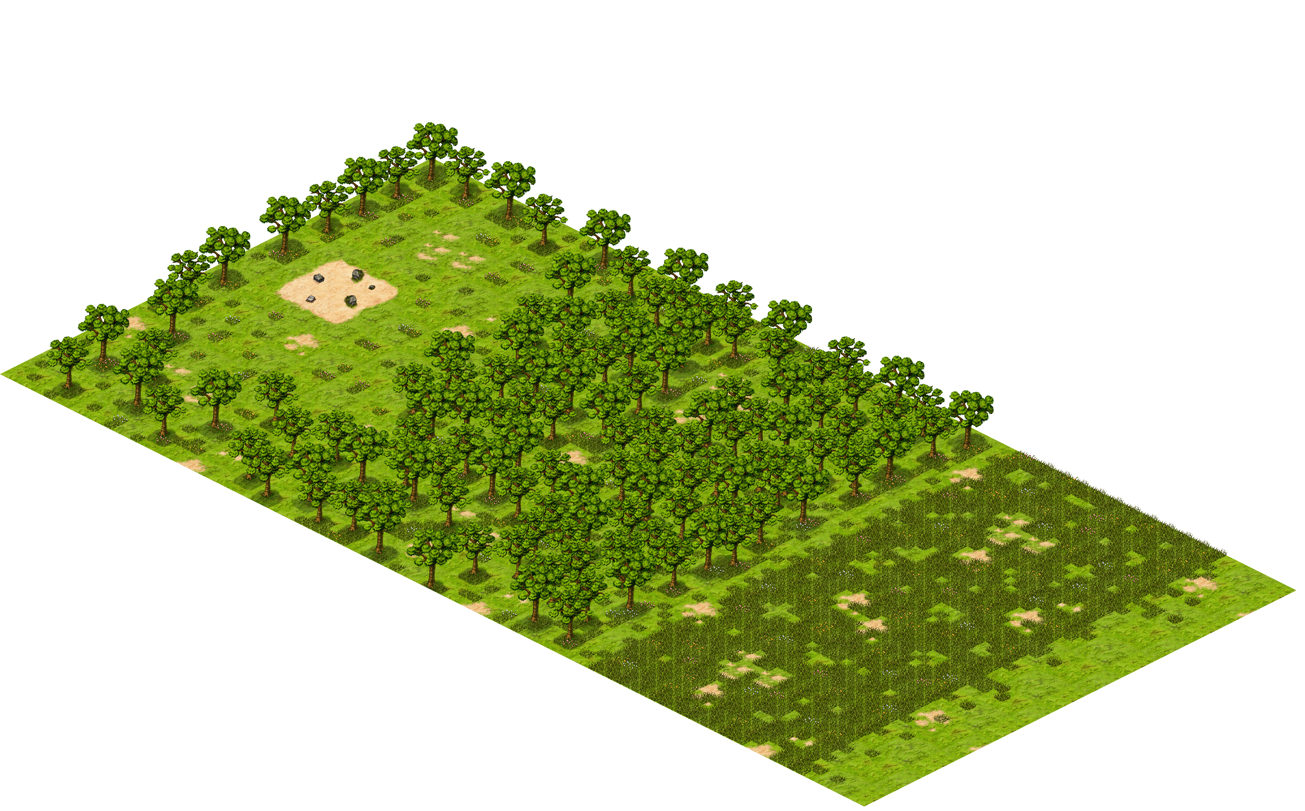 Lost Ruins 2 rendered terrain map