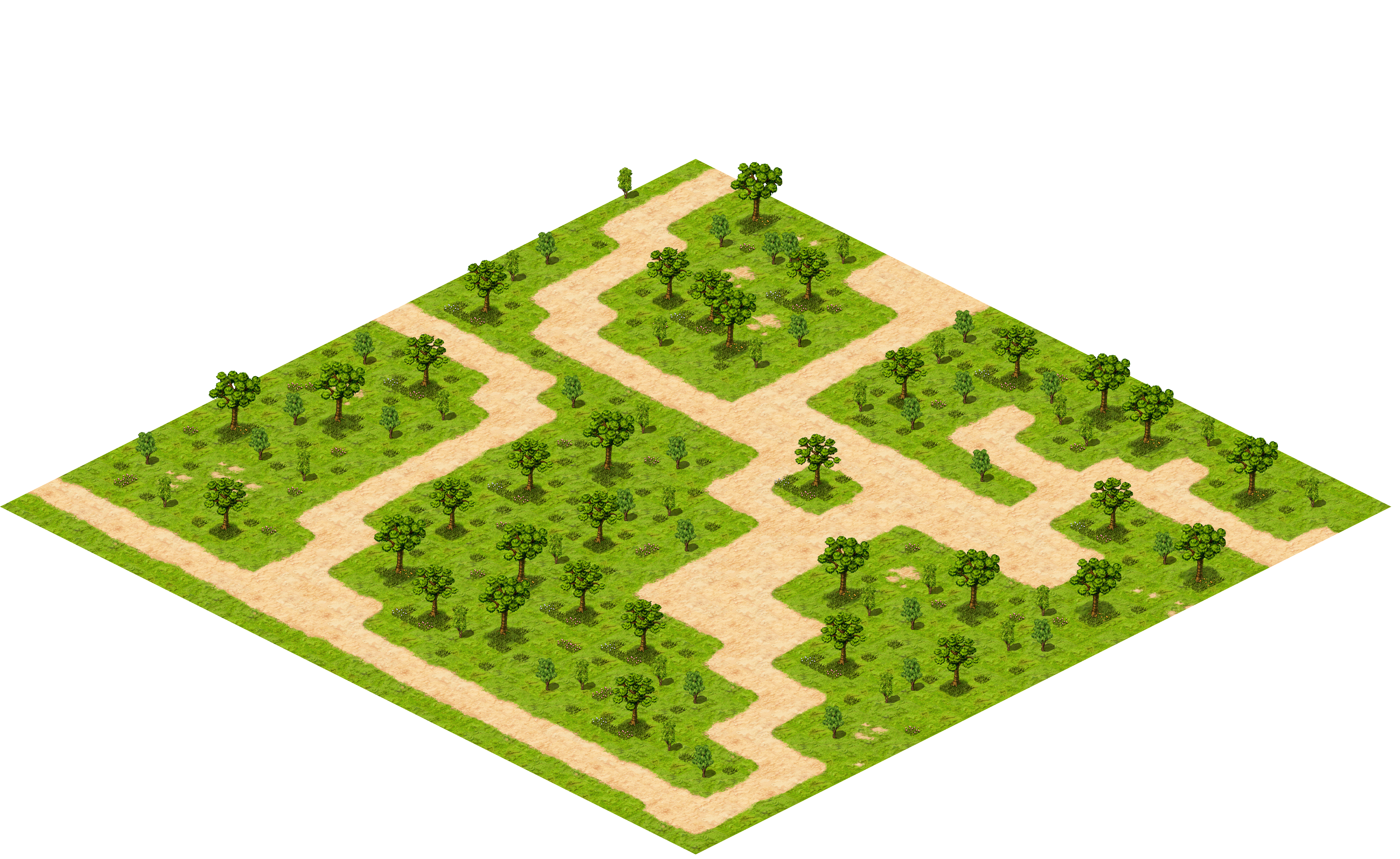 Lost Ruins 1 rendered terrain map